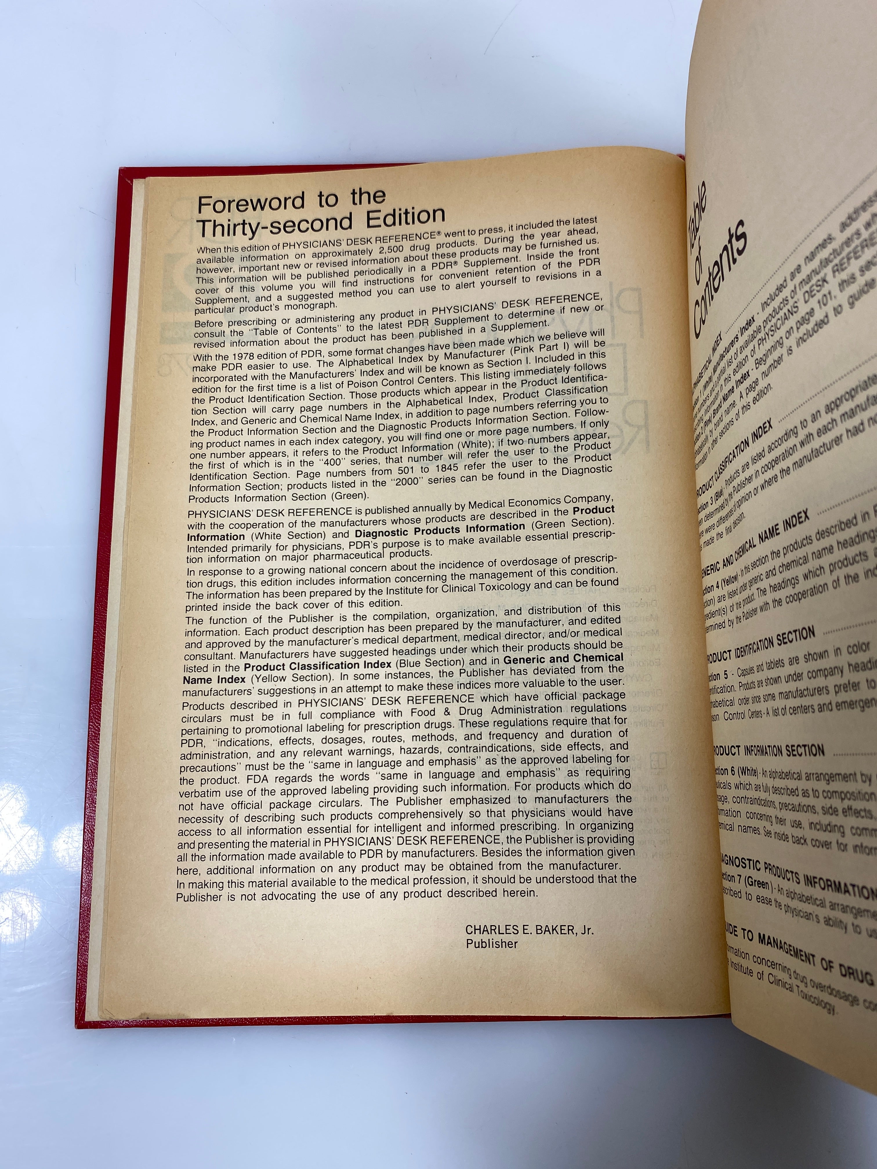 Physicians' Desk Reference 32nd Ed. Medical Economics Ex-library 1978 HC