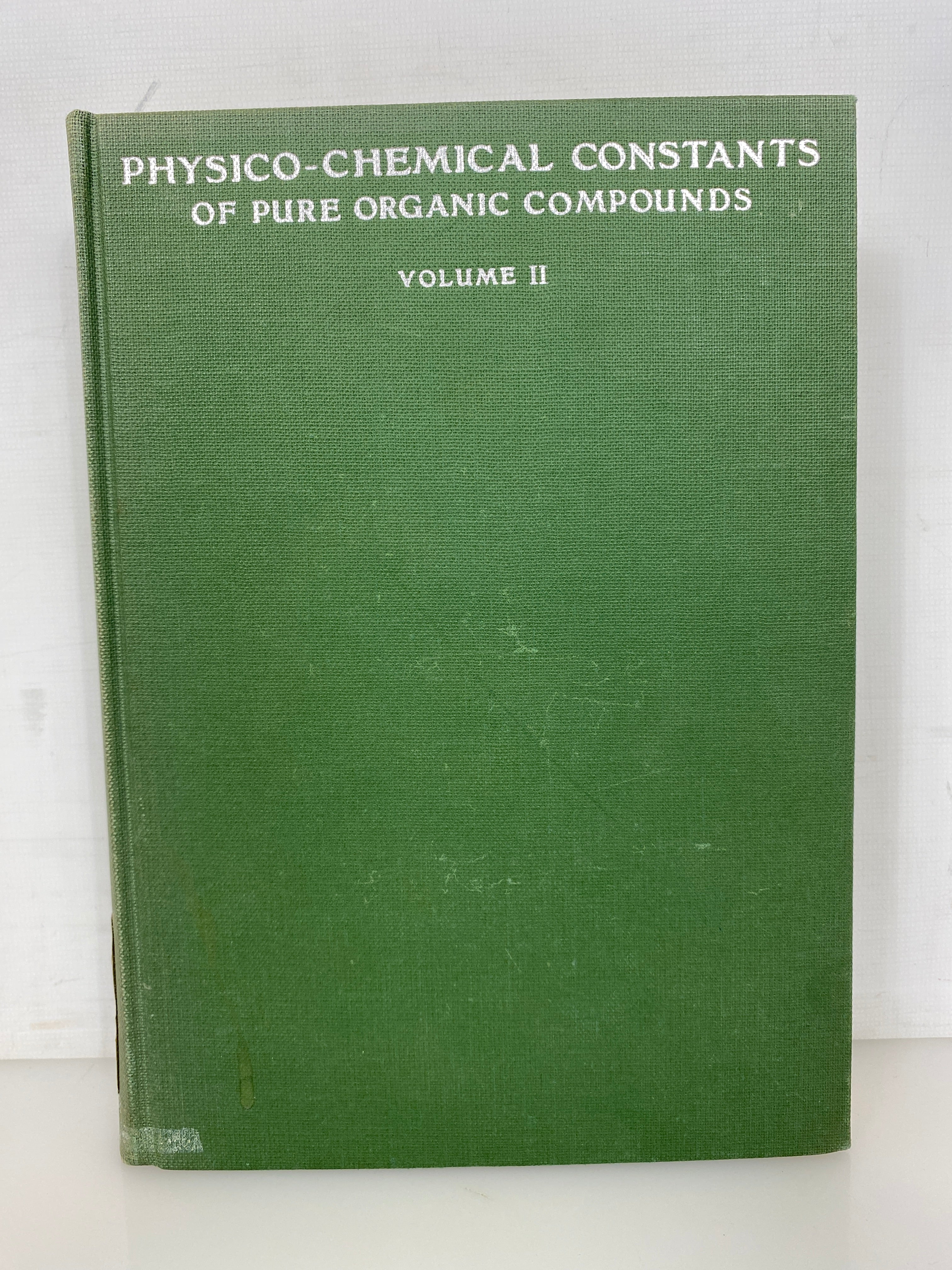 Physico-Chemical Constants of Pure Organic Compounds II Timmermans 1965 HC