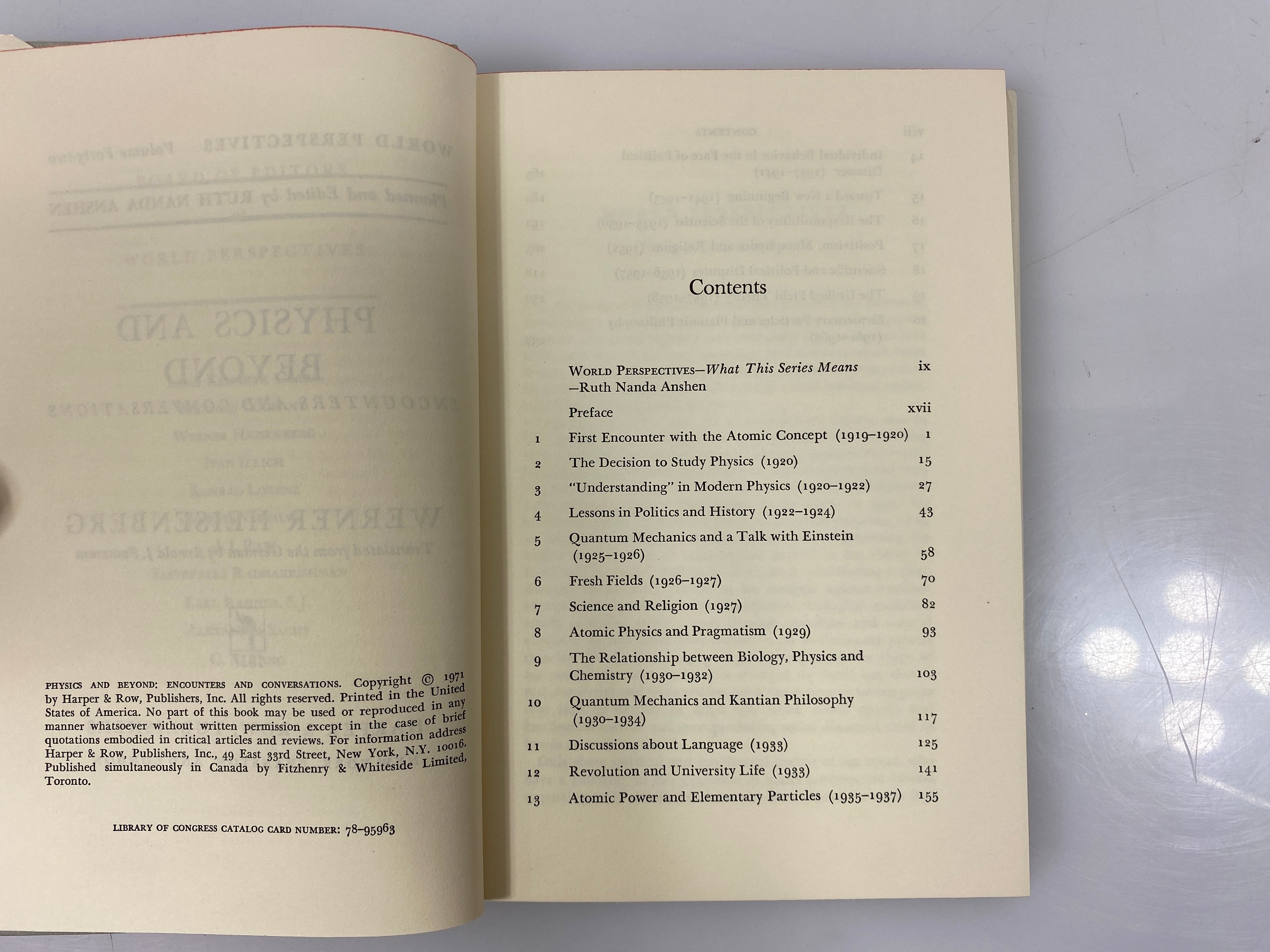 Physics and Beyond by Werner Heisenberg 1971 HC DJ