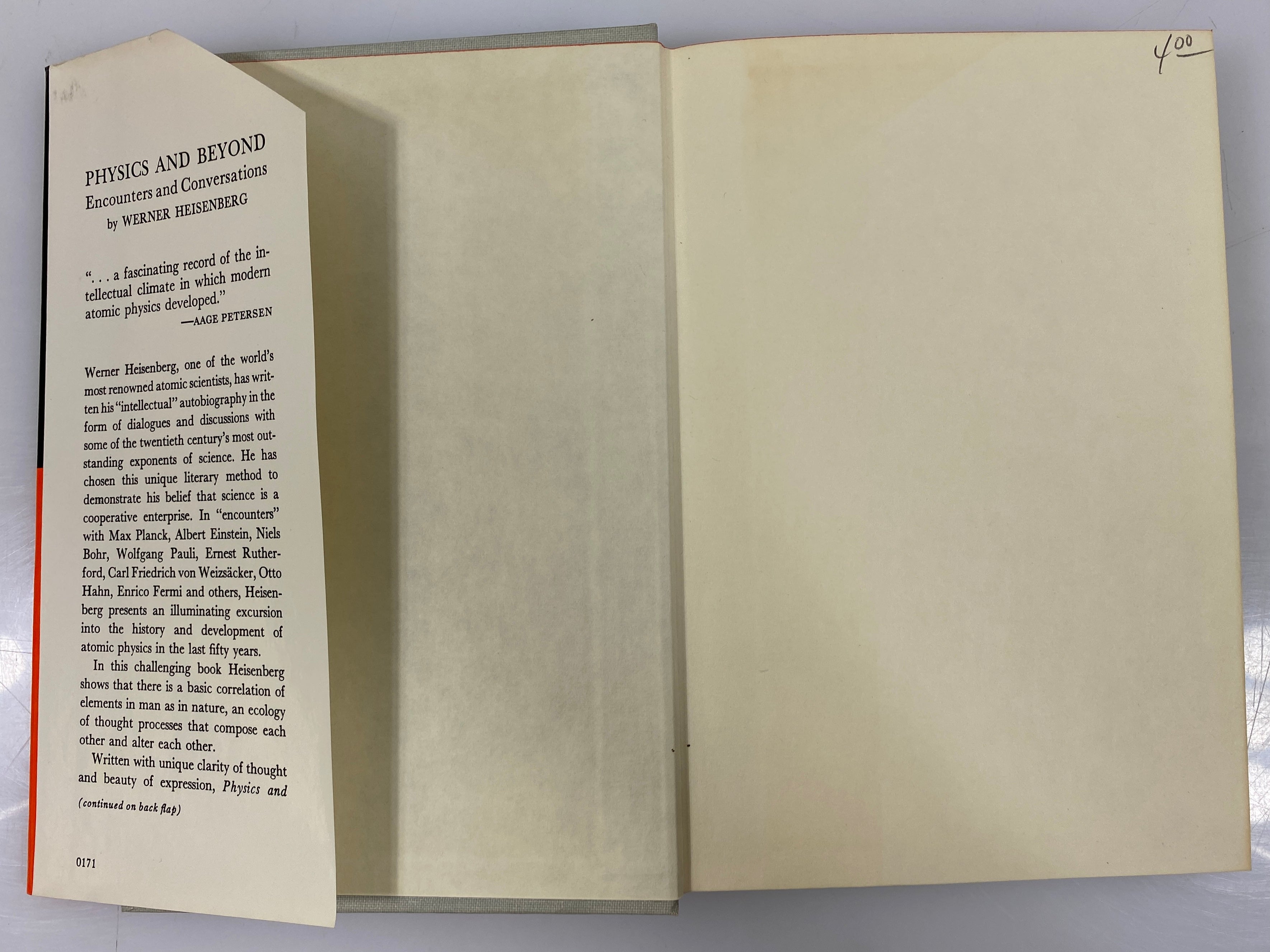 Physics and Beyond by Werner Heisenberg 1971 HC DJ