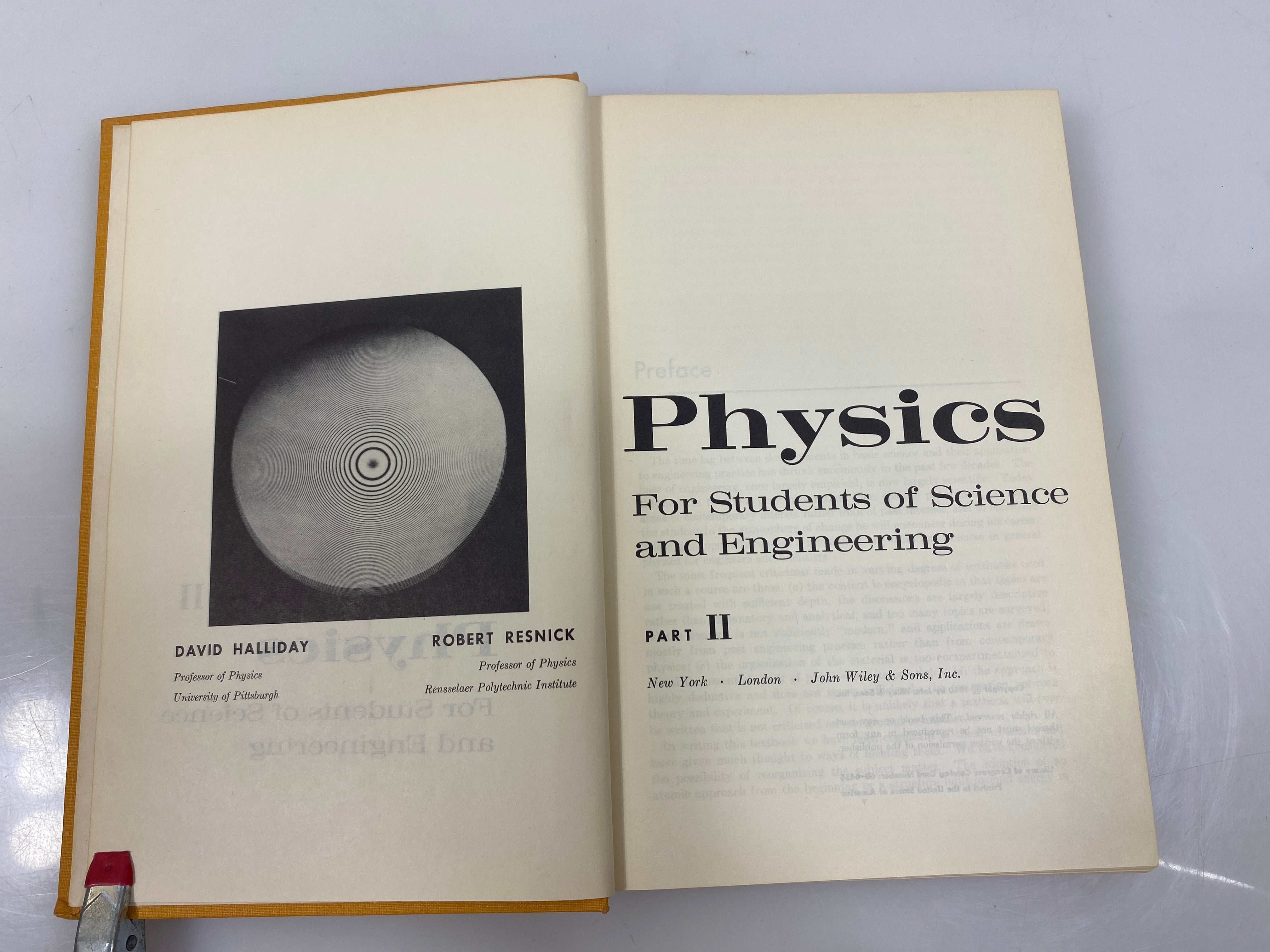 Physics Part II by Halliday/Resnick 1960 HC