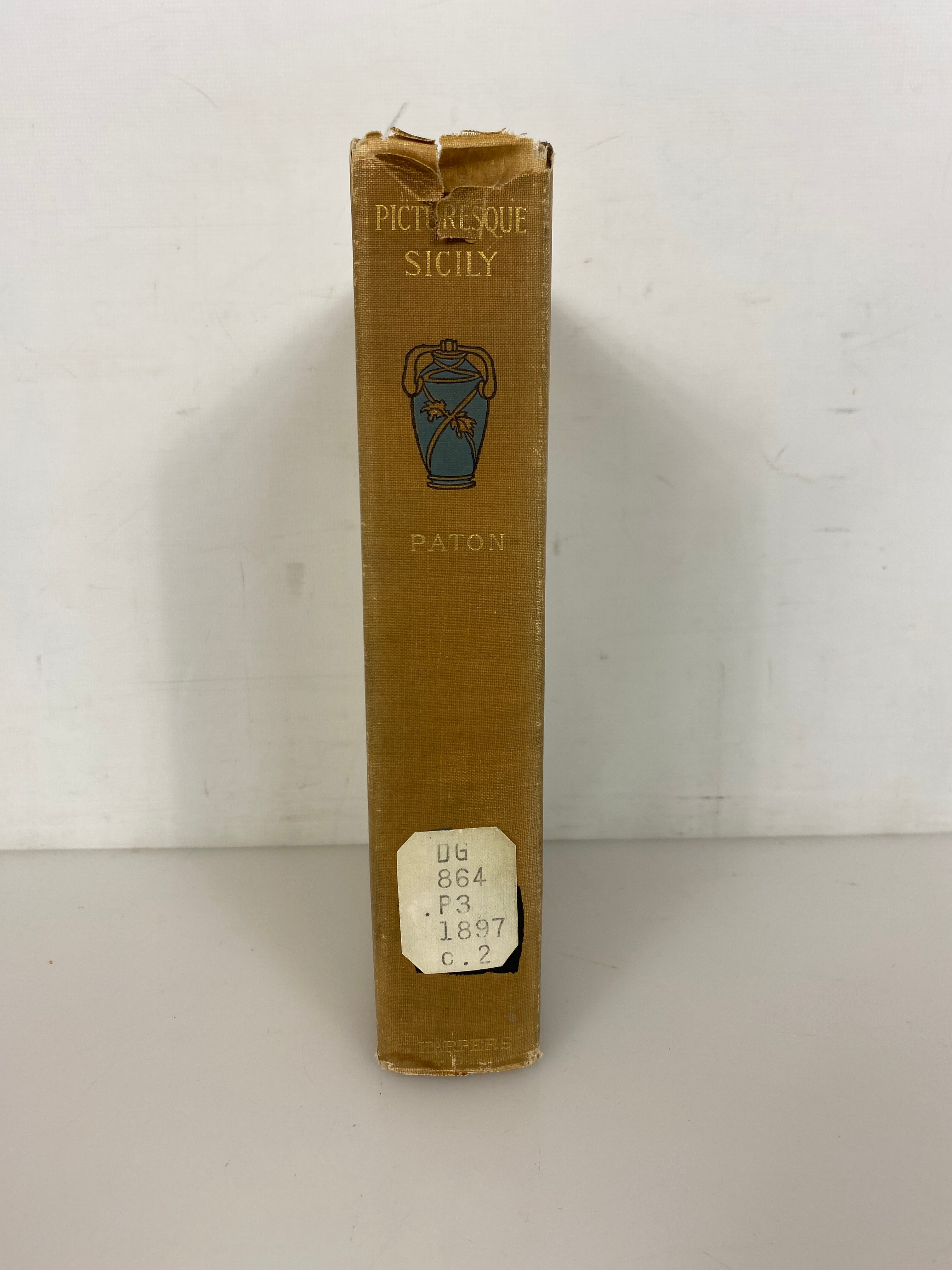 Picturesque Sicily by William Agnew Paton 1898 Antique HC Ex-Library