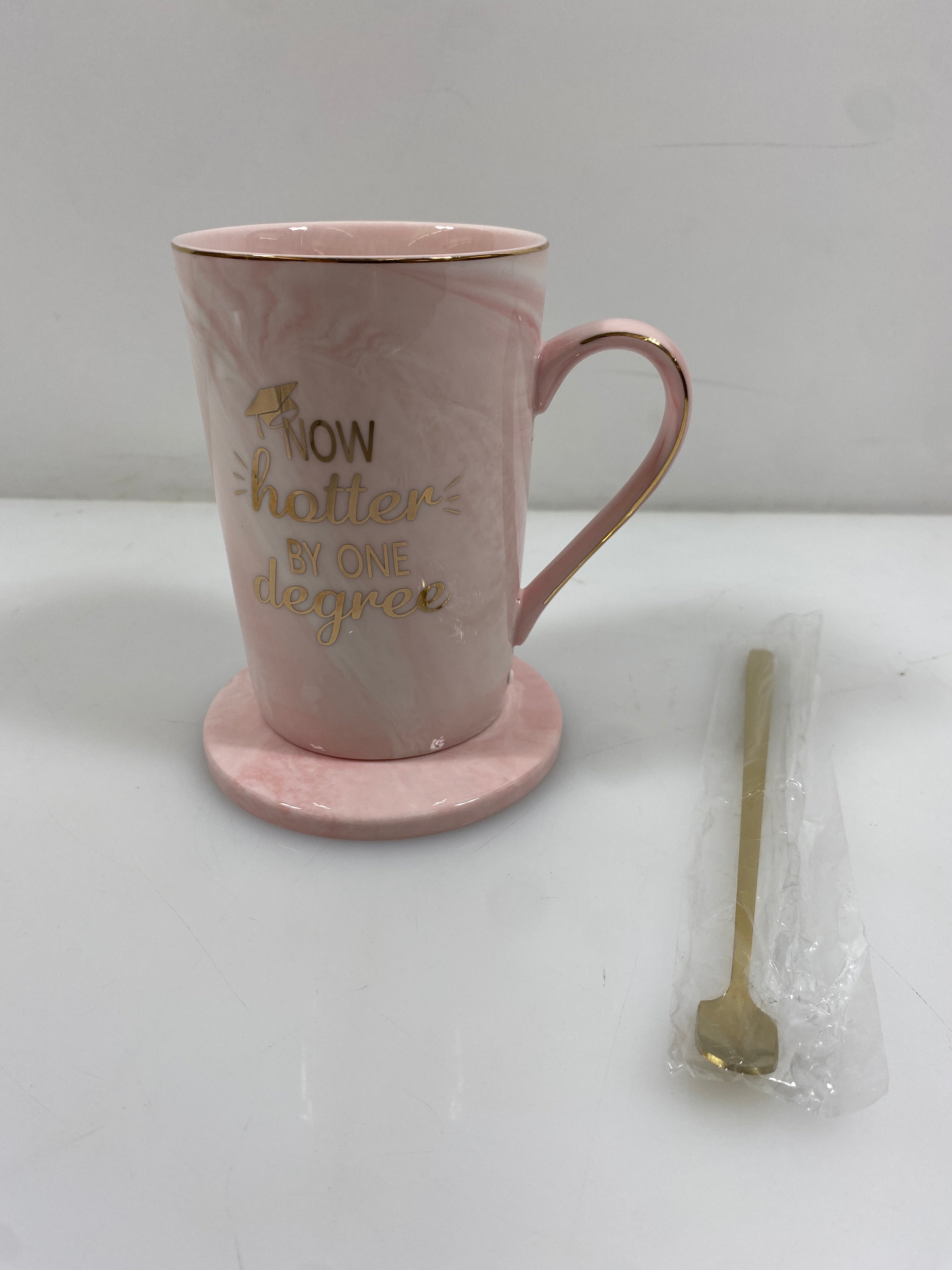 Pink Ceramic Coffee Mug Graduation Gift Set