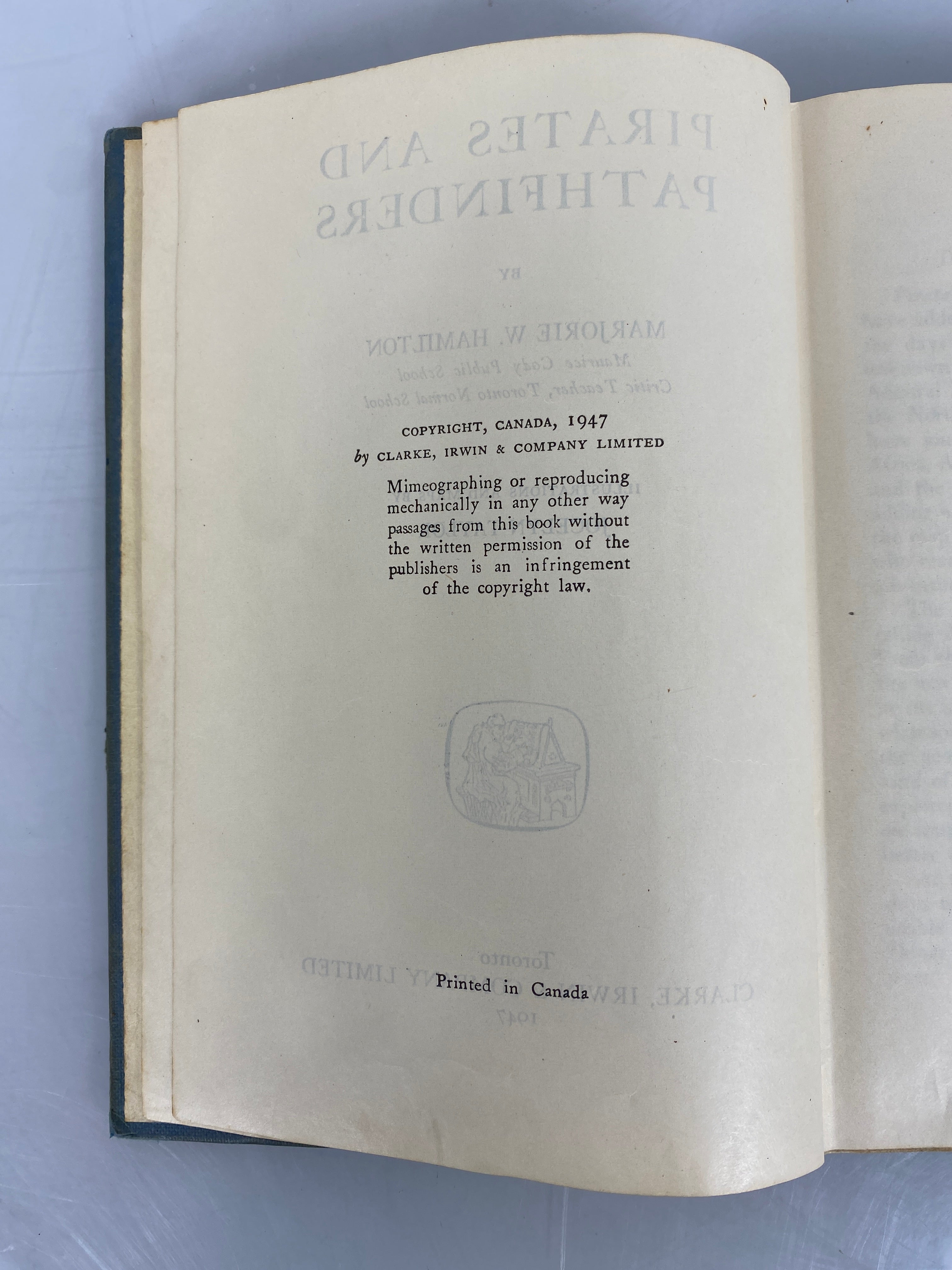 Pirates and Pathfinders by Marjorie Hamilton Vintage 1947 Ex-Library HC