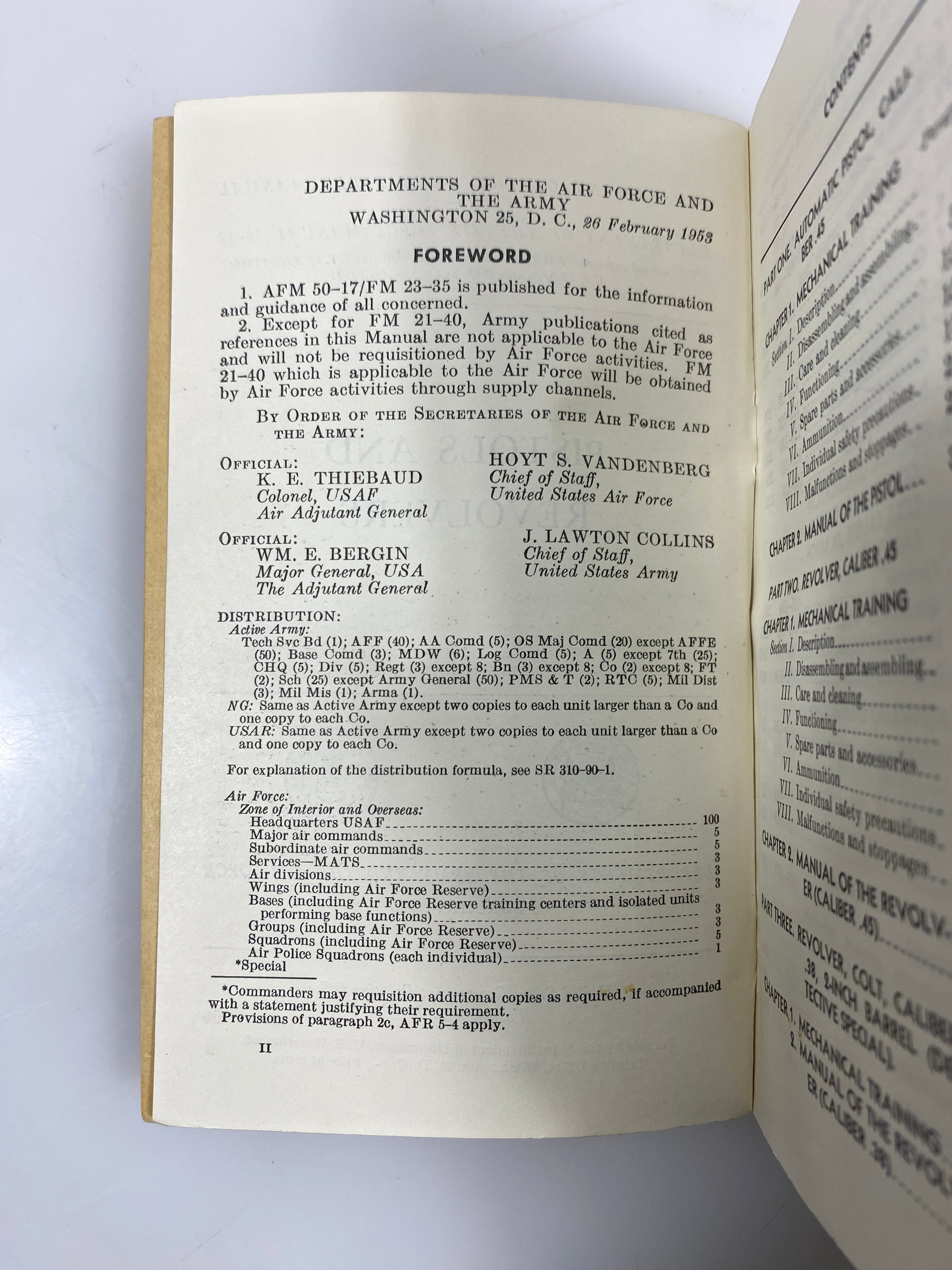 Pistols and Revolvers FM 23-35 Department of the Army Feb. 1953 SC