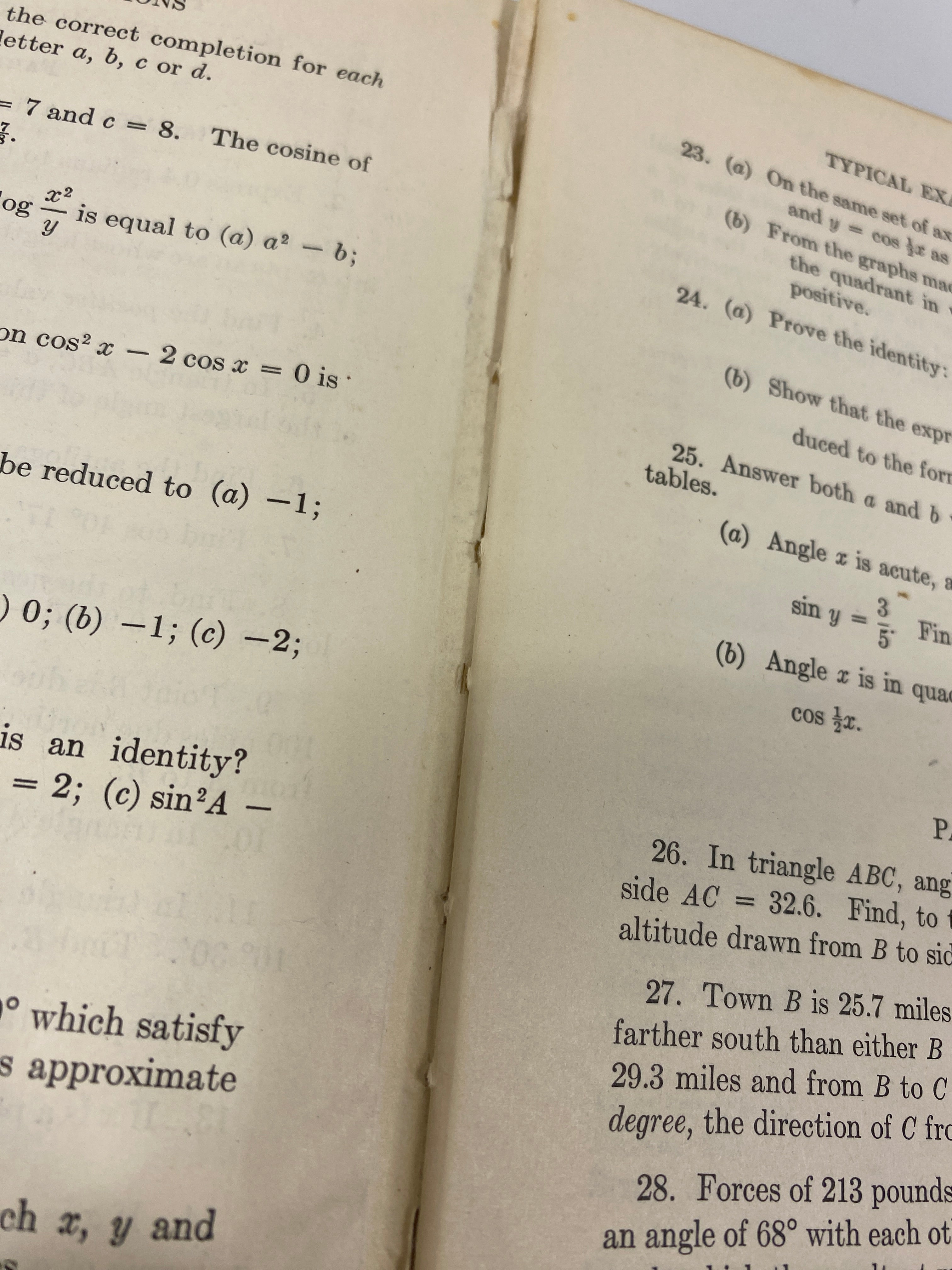 Plane Trigonometry by Freilich/Shanholt/McCormack 1958 HC