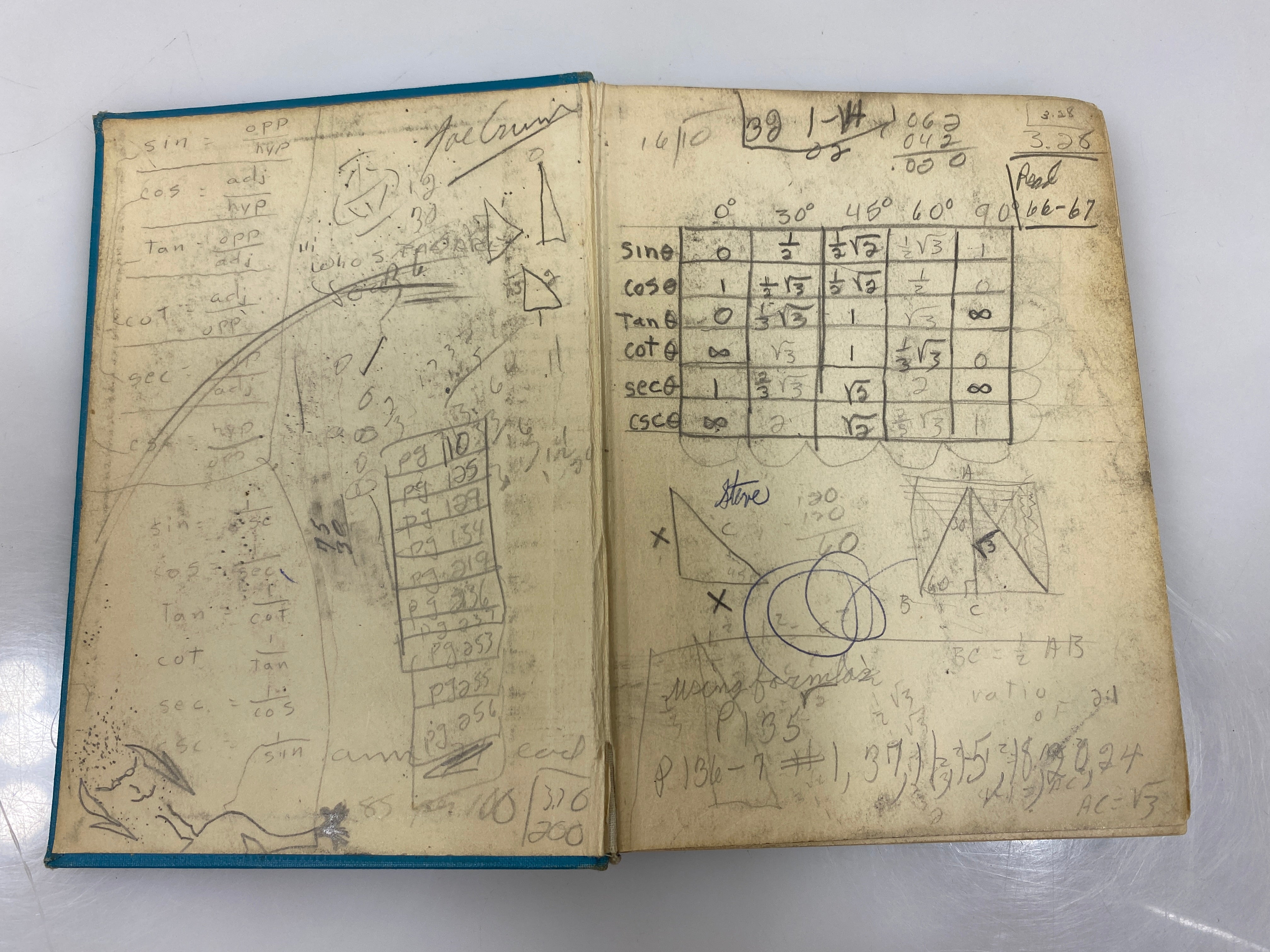 Plane Trigonometry by Freilich/Shanholt/McCormack 1958 HC