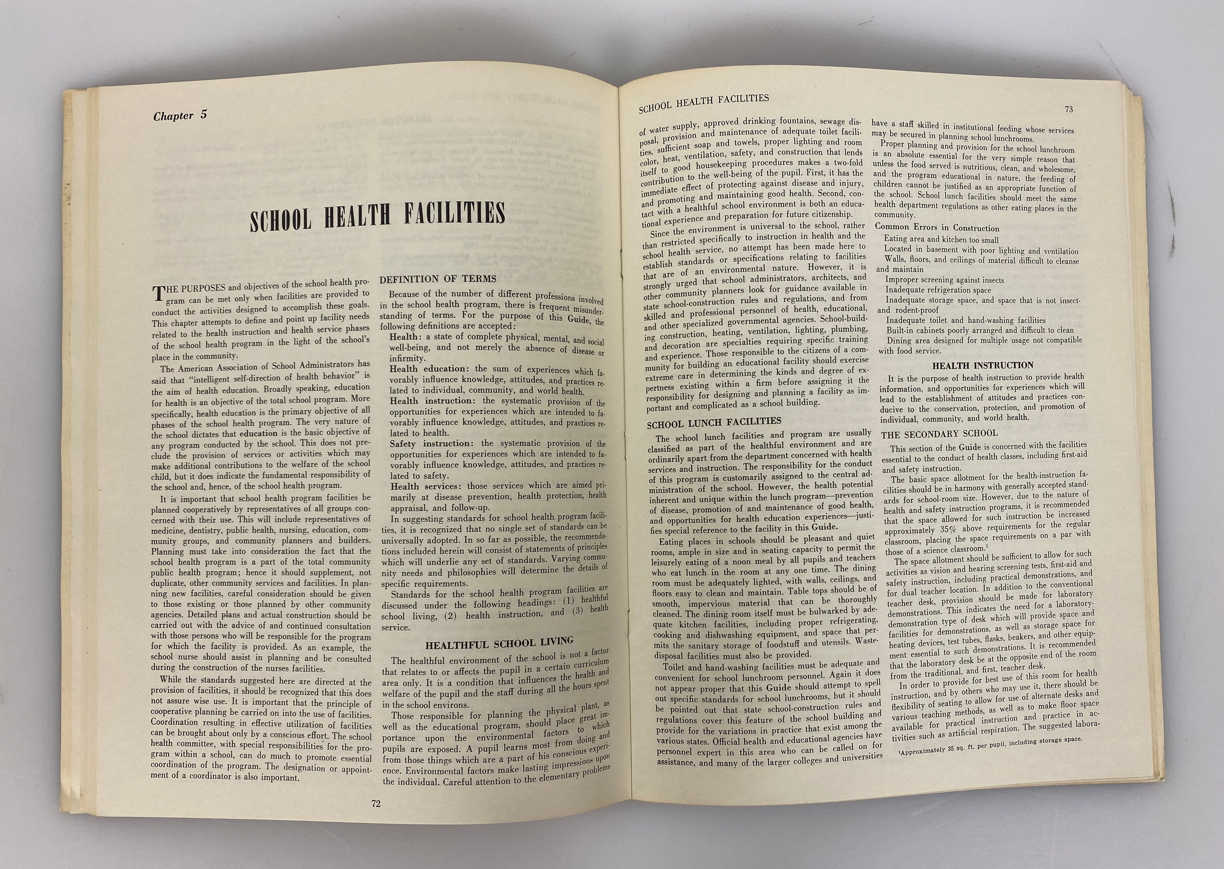 Planning Facilities for Health Physical Education & Recreation Rare 1962 SC