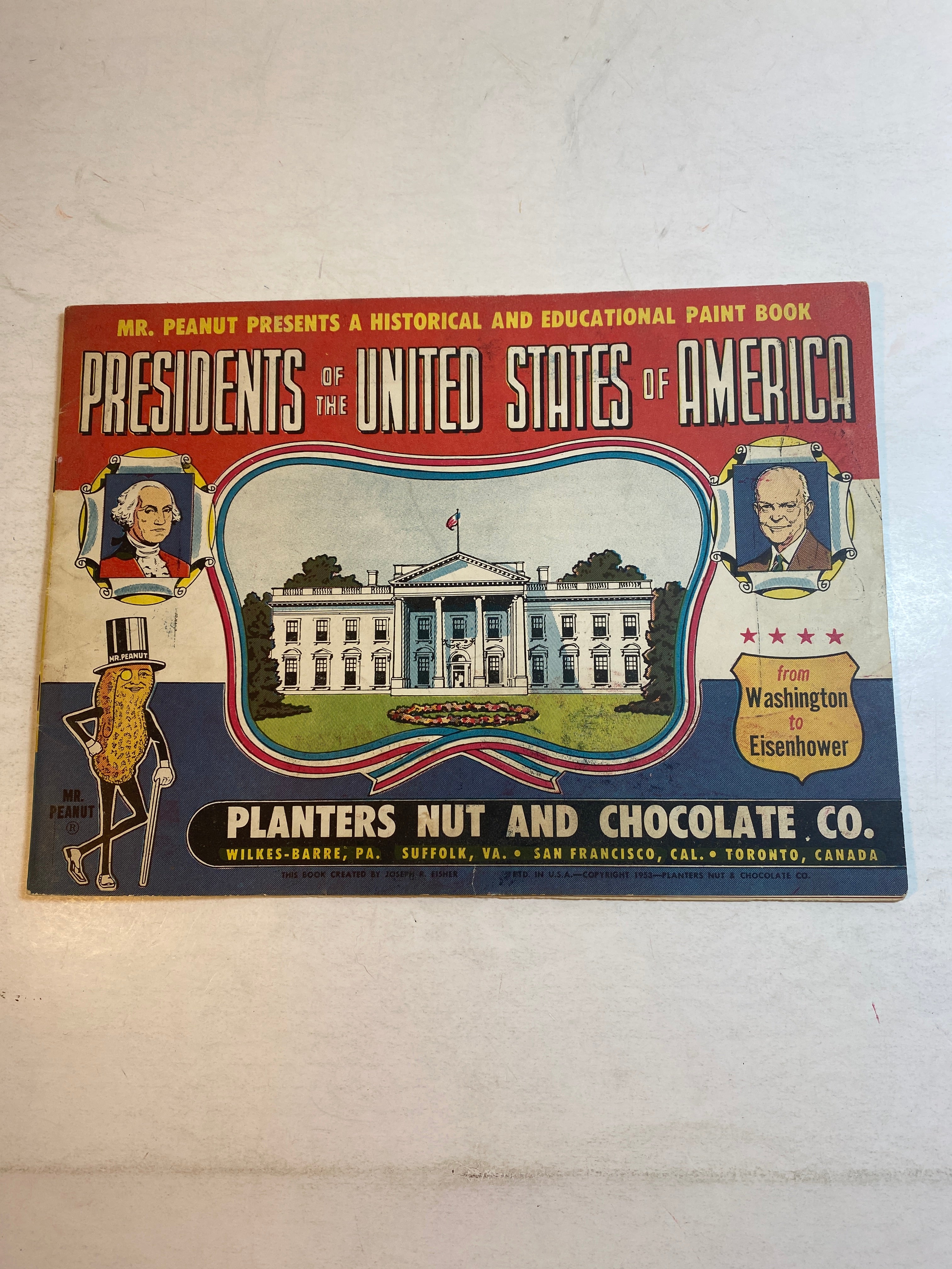 Planter's Peanuts President Fact and Coloring Book