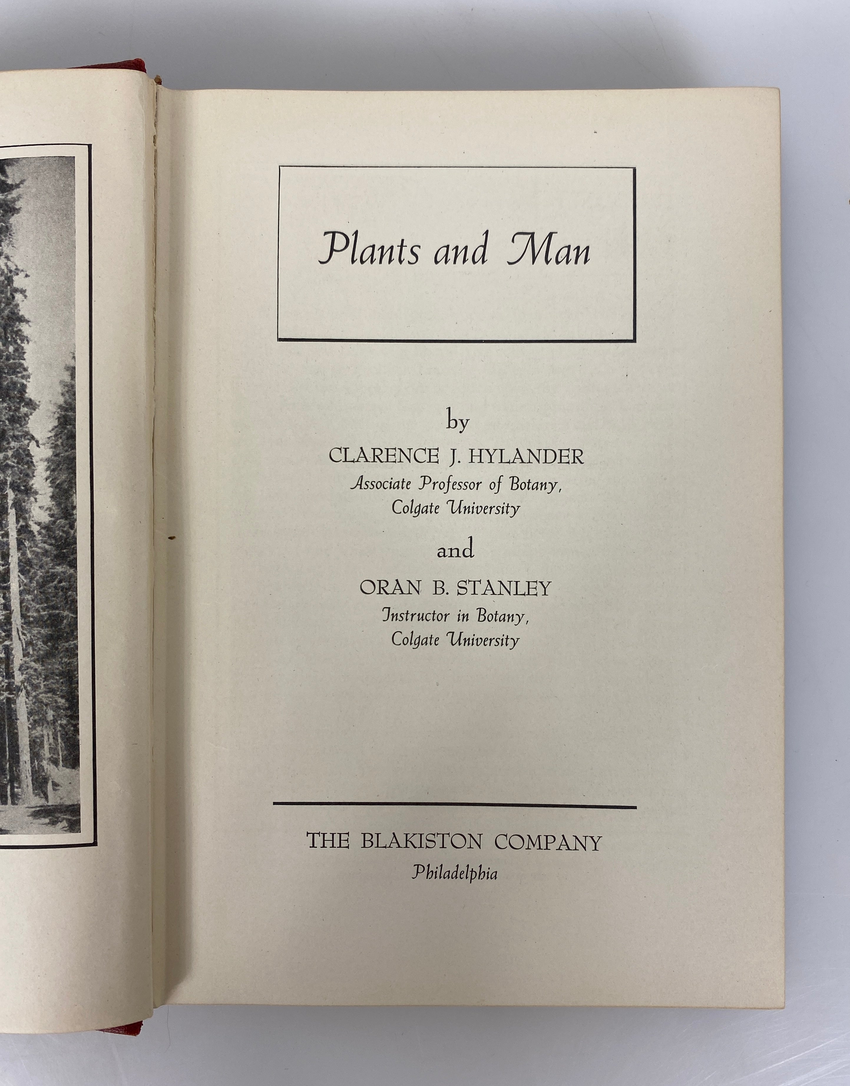 Plants and Man by Hylander/Stanley 1941 The Blakiston Company HC