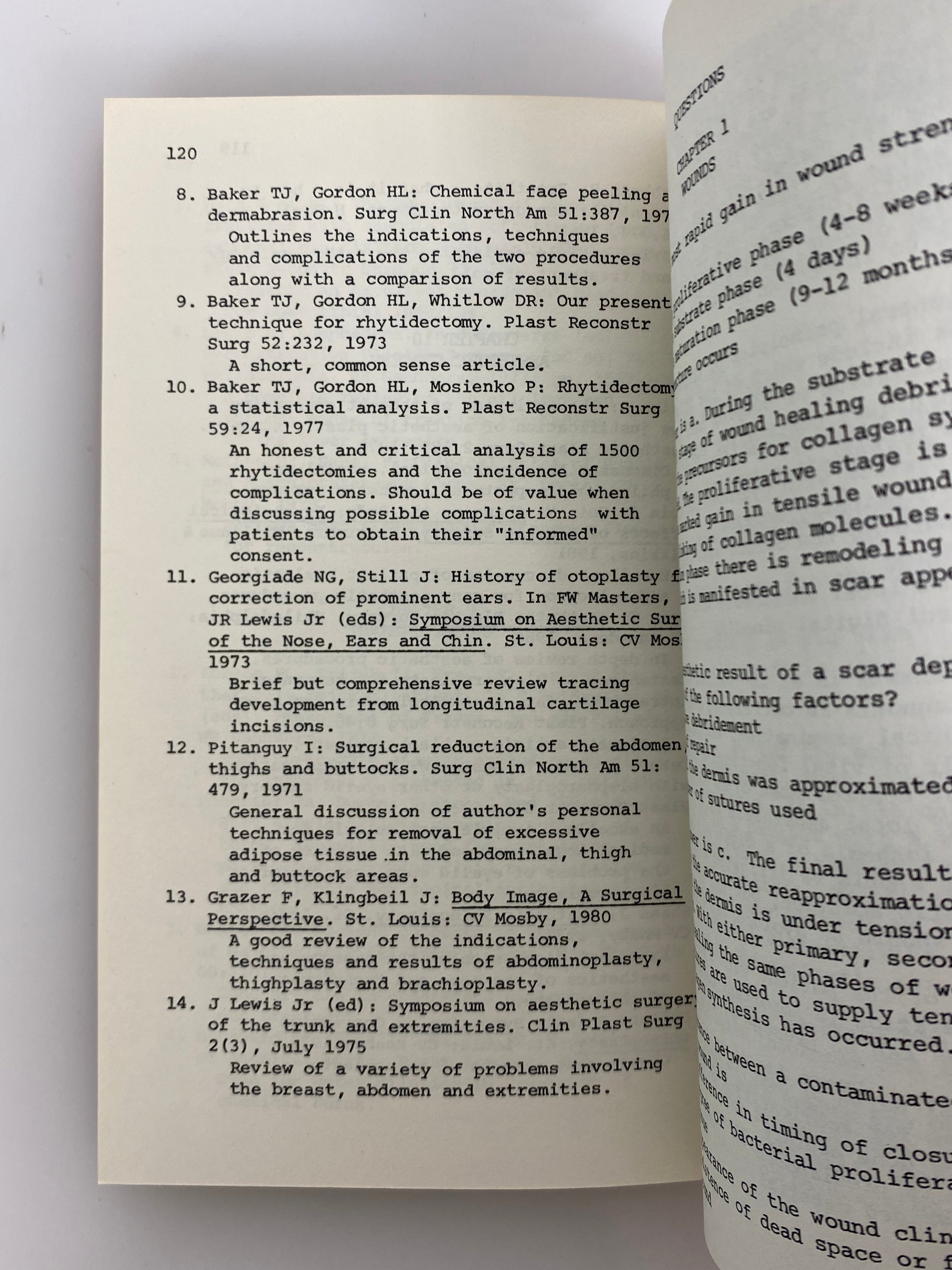 Plastic & Reconstructive Surgery Essentials for Students 1983 SC