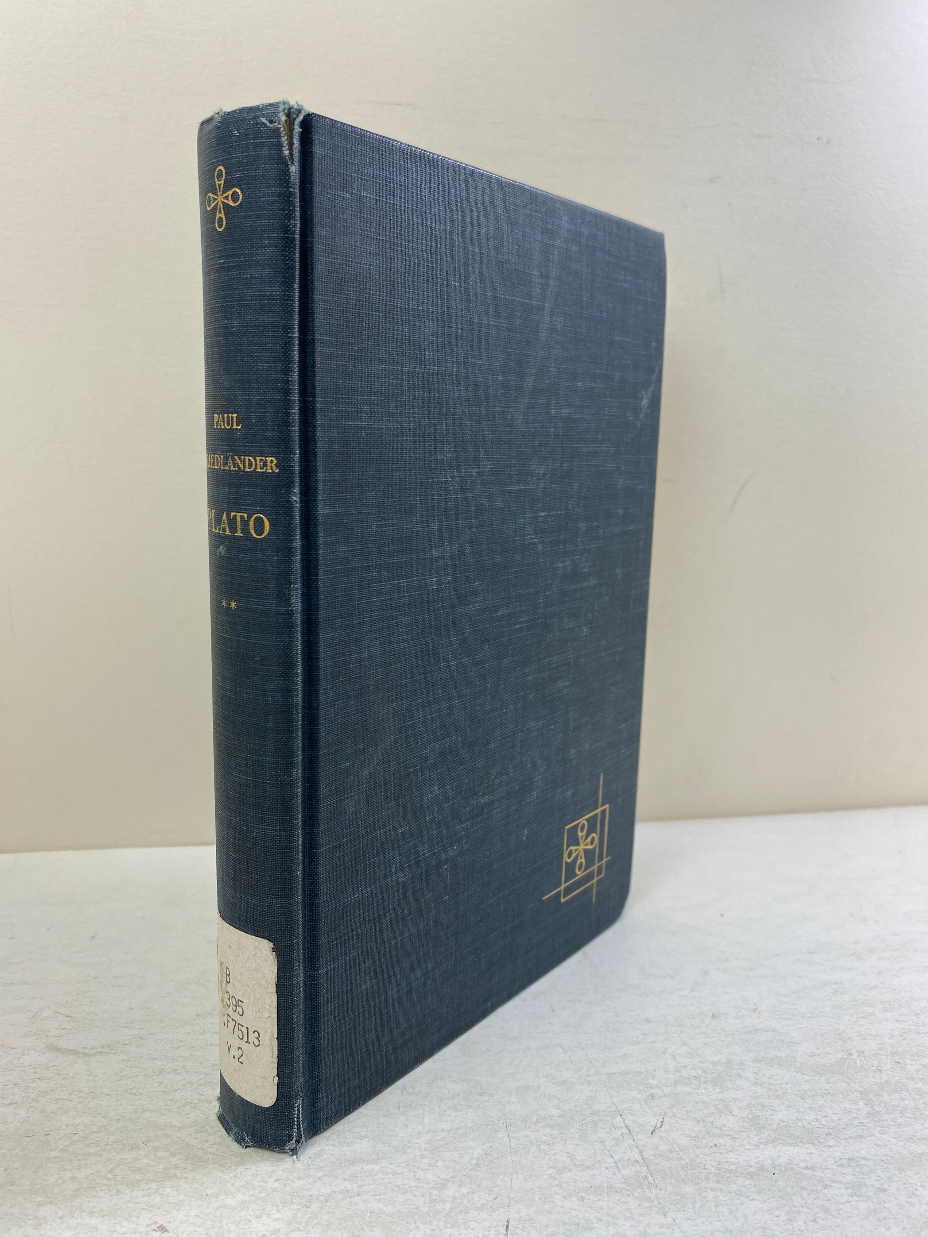 Plato 2 The Dialogues 1st Period by Friedlander Ex-library 1964 HC