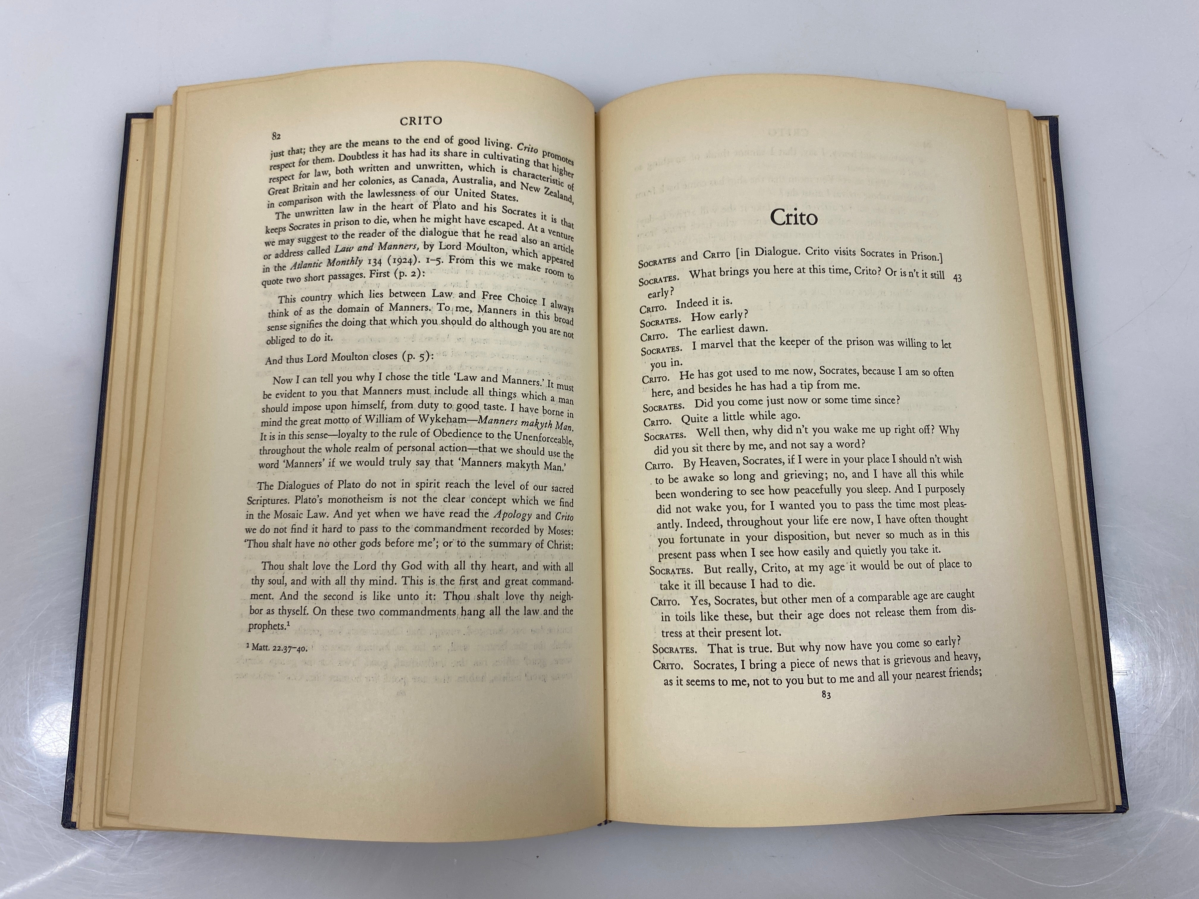 Plato on the Trial and Death of Socrates 1941 Cornell University Press HC