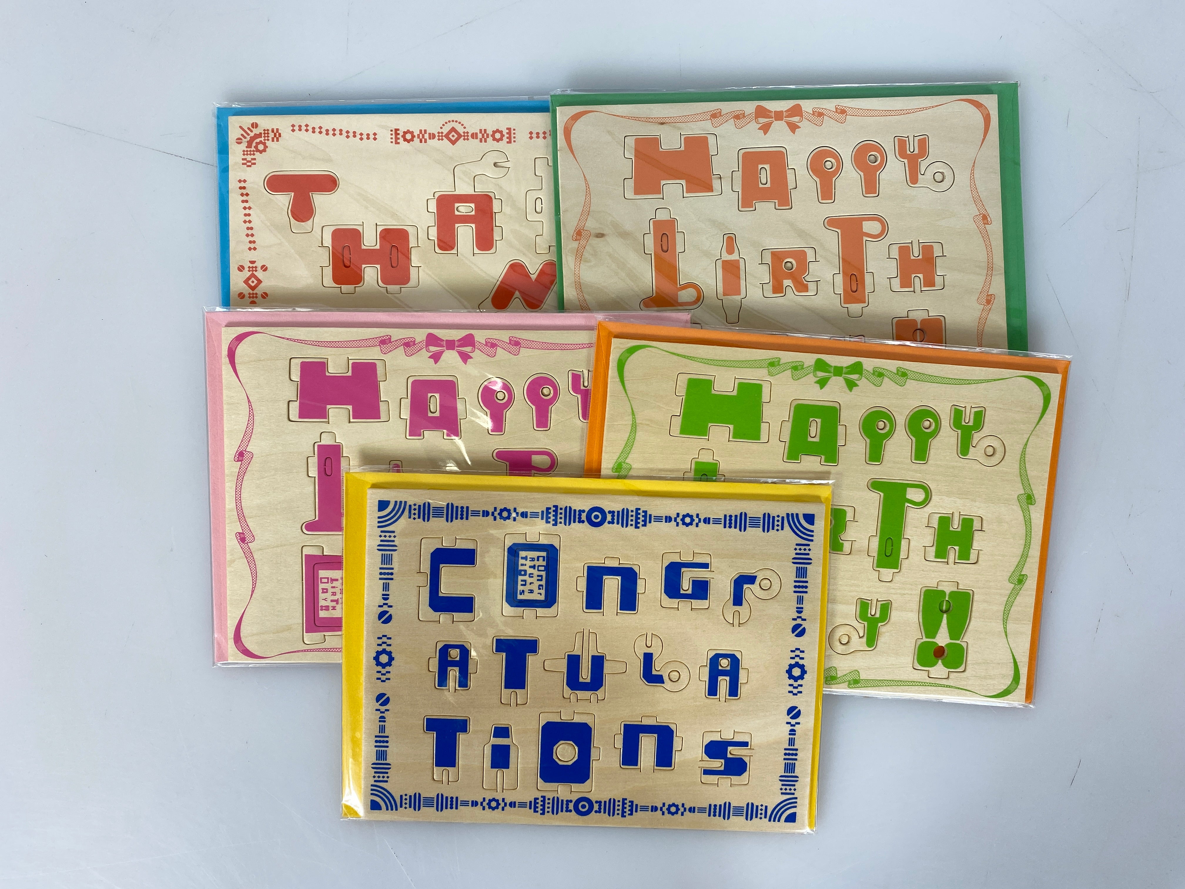 Play-Deco Wooden Robot Greeting Card