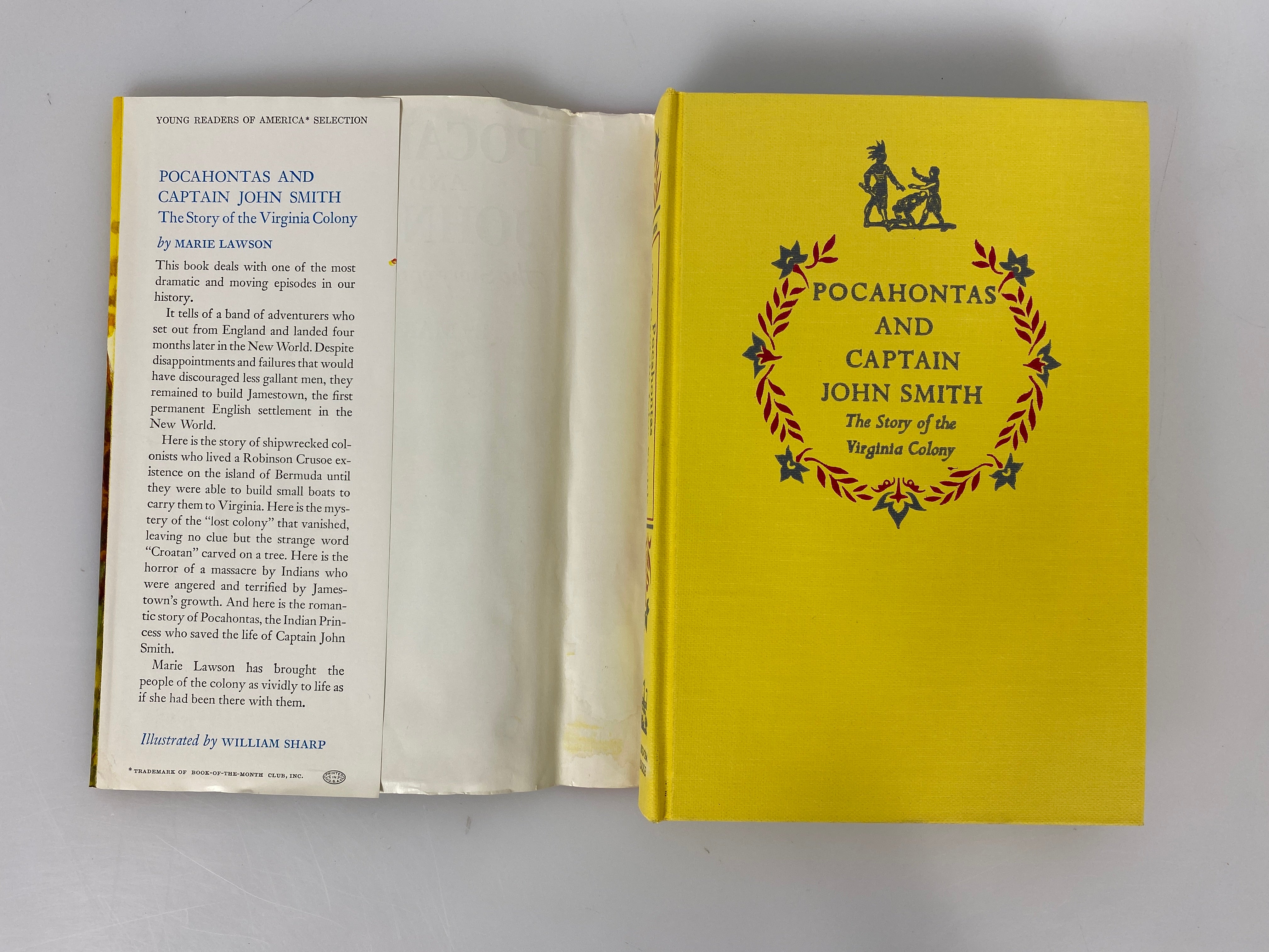 Pocahontas and Captain John Smith Marie Lawson Random House 1950 HCDJ