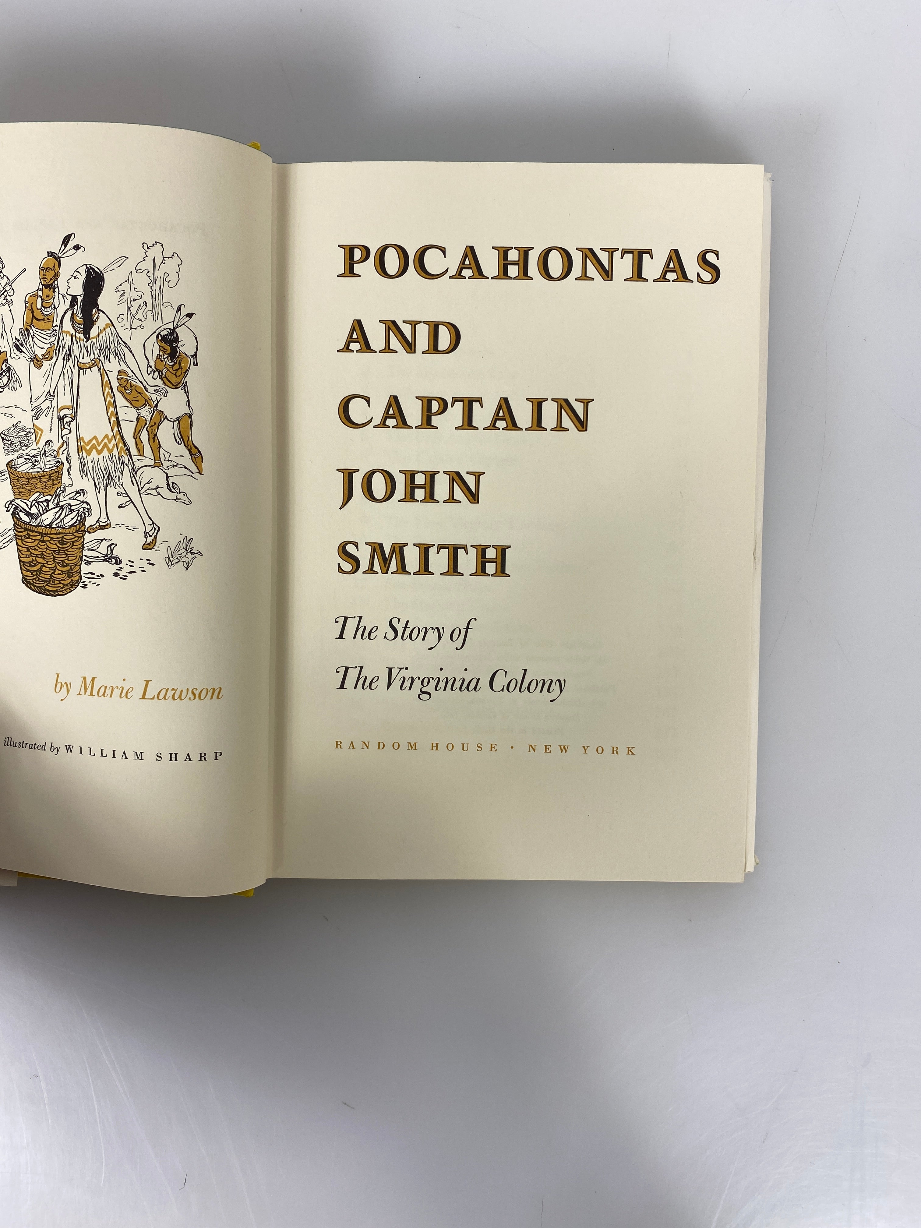 Pocahontas and Captain John Smith Marie Lawson Random House 1950 HCDJ