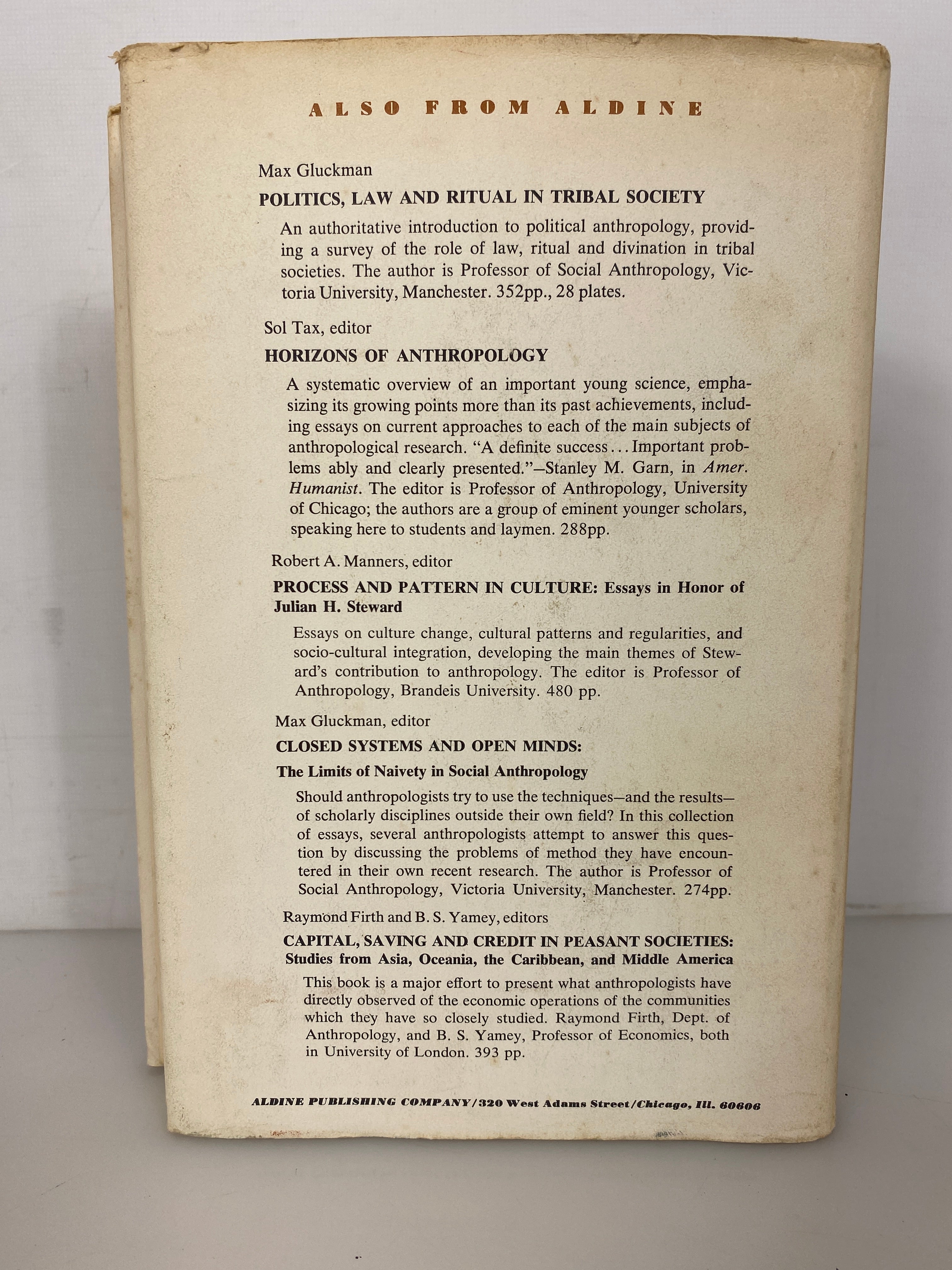 Political Anthropology by Swartz/Turner/Tuden 1966 HC DJ
