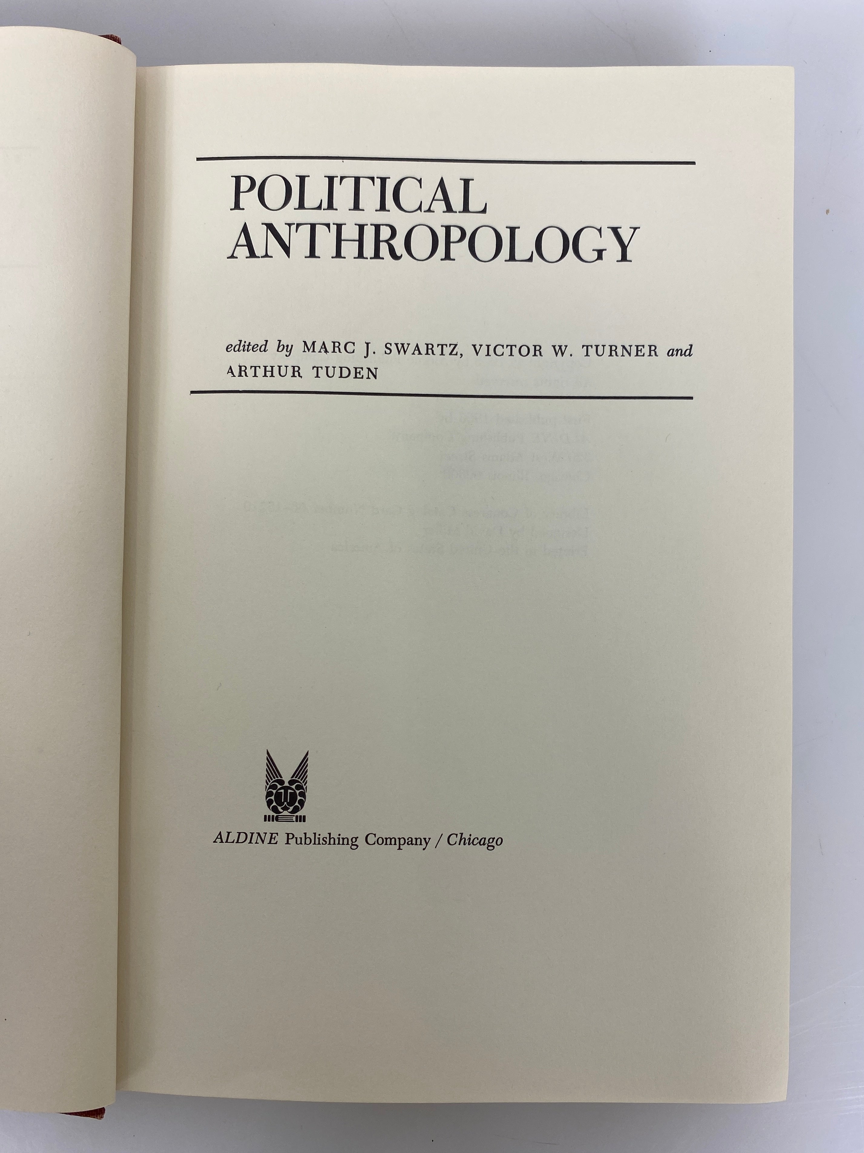 Political Anthropology by Swartz/Turner/Tuden 1966 HC DJ