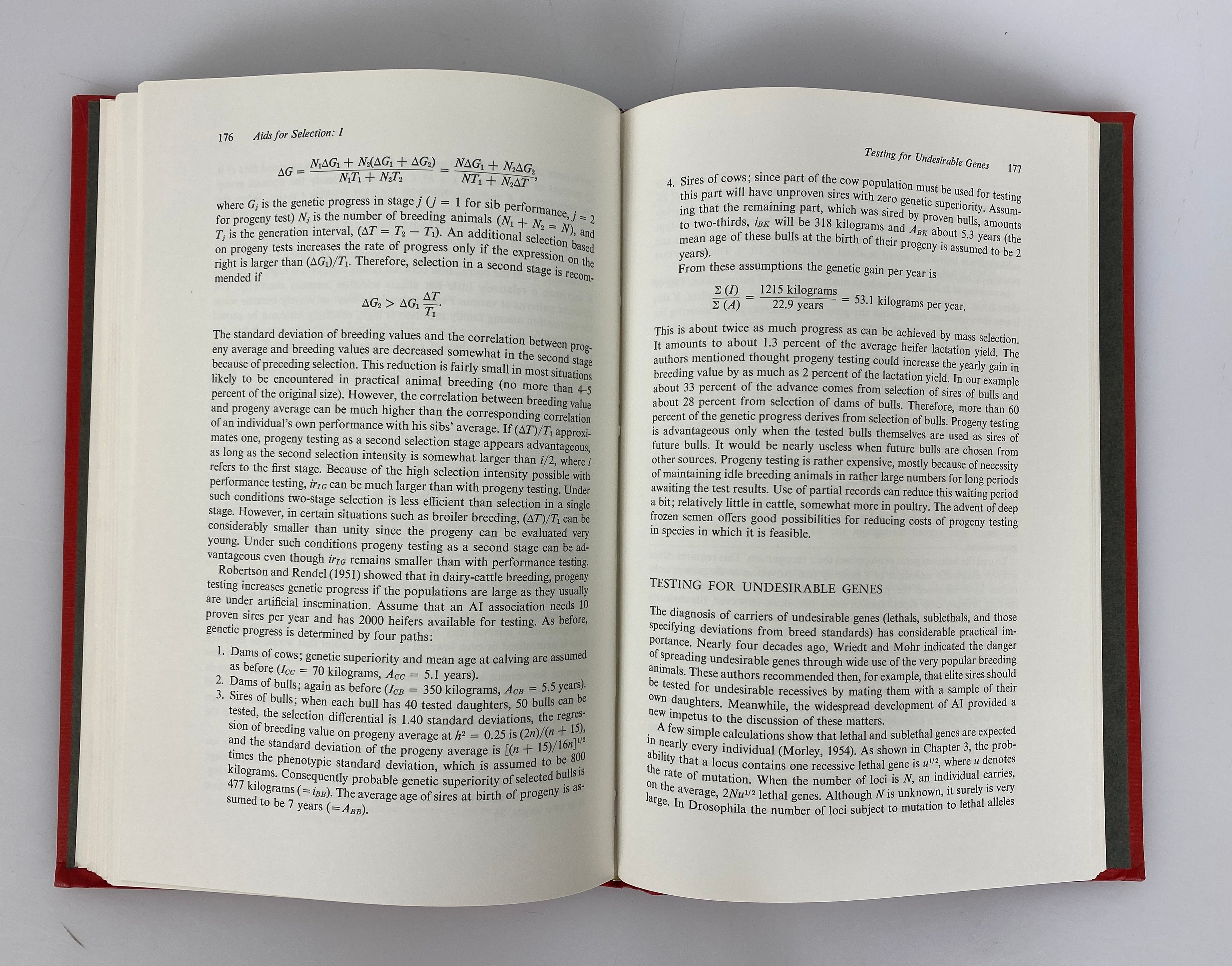 Population Genetics in Animal Breeding by Franz Pirchner 1969 HC