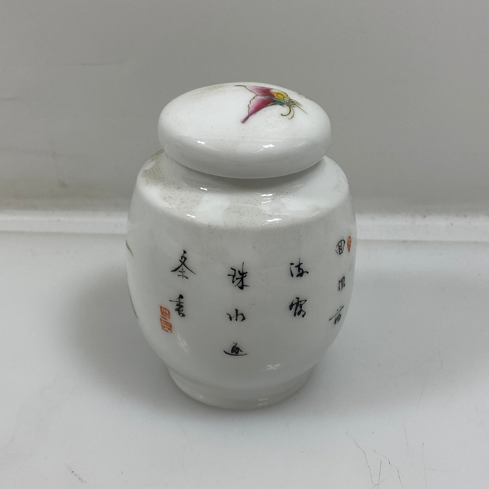 Porcelain Lotus Flower Designed Tea Set w/ Teapot, 4 Cups, Serving Tray, and Ginger Jar