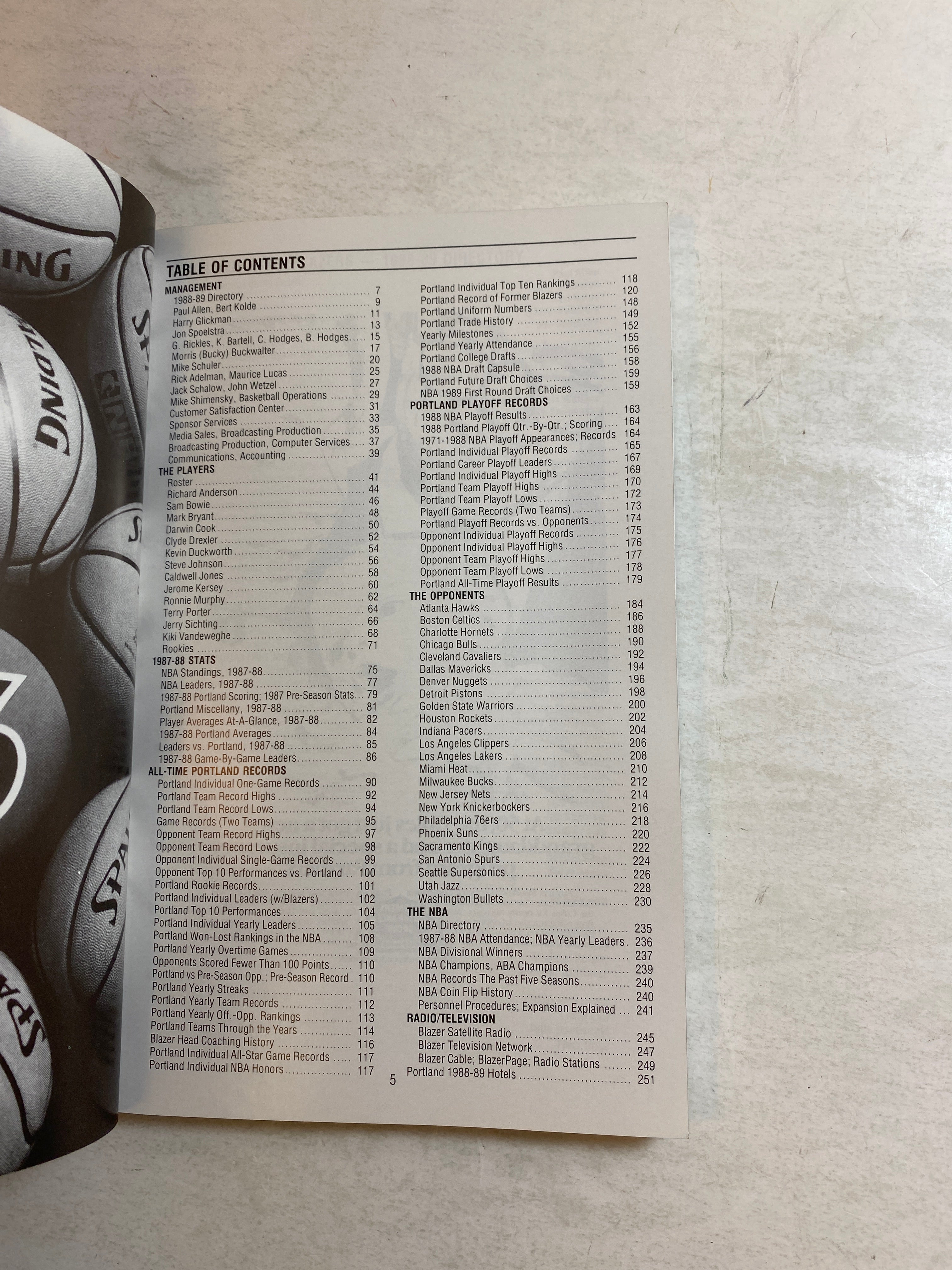 Portland Trailblazers NBA Media Guide 1988-1989