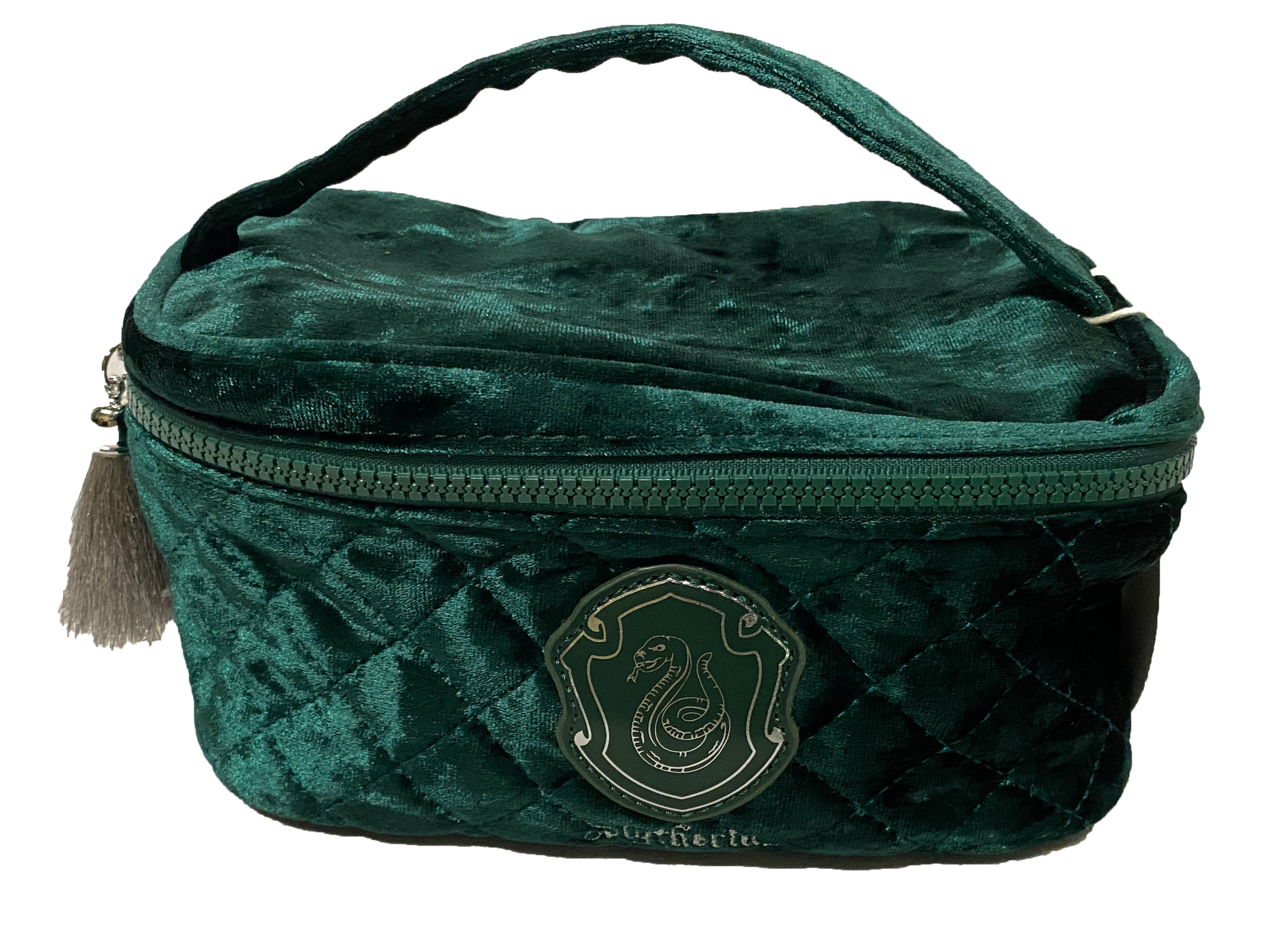 Pottery Barn Teen Harry Potter Velvet Slytherin Train Case (Cosmetic) New w/ Tags