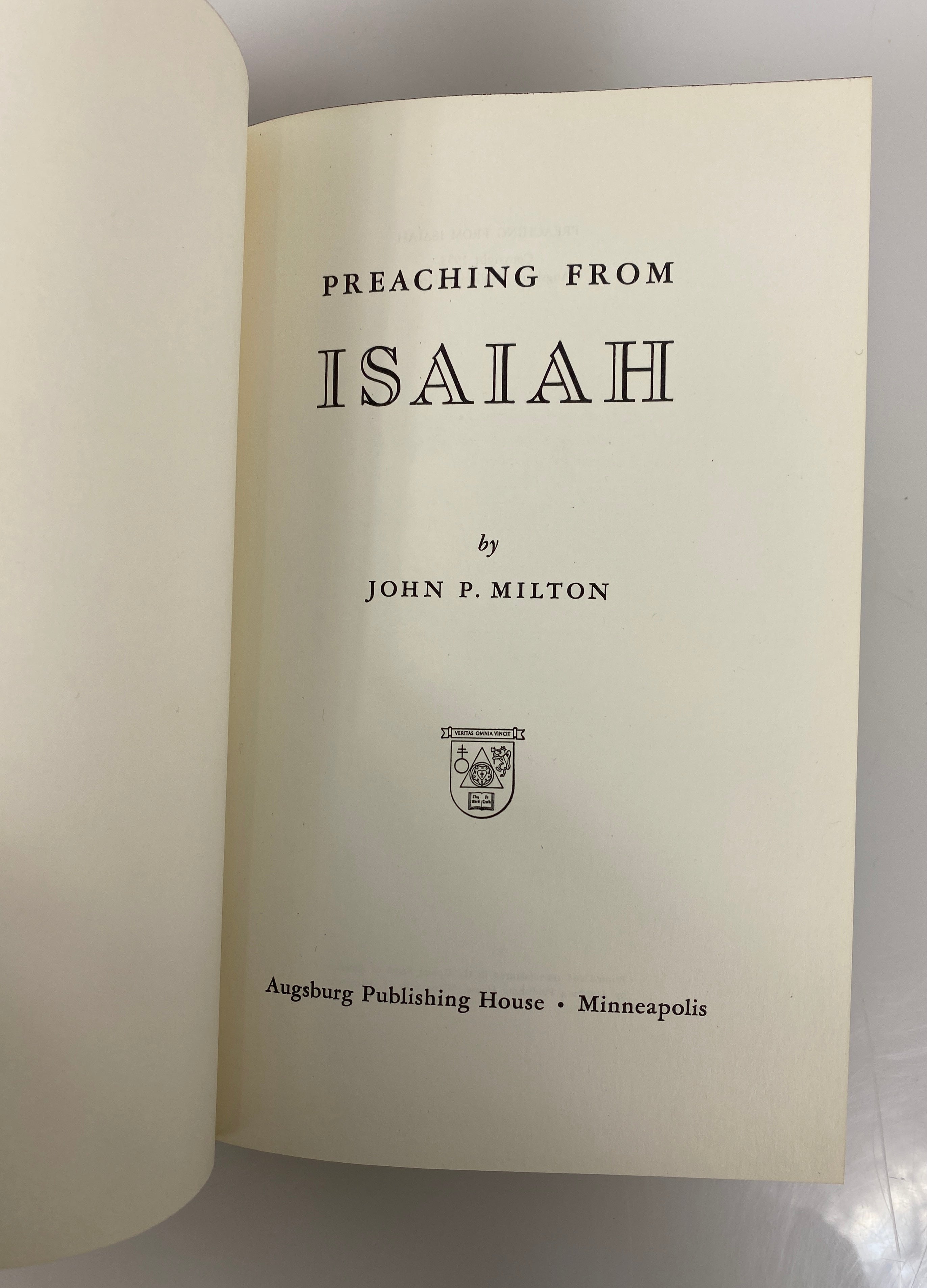 Preaching from Isaiah by John P. Milton 1953 Vintage HC DJ