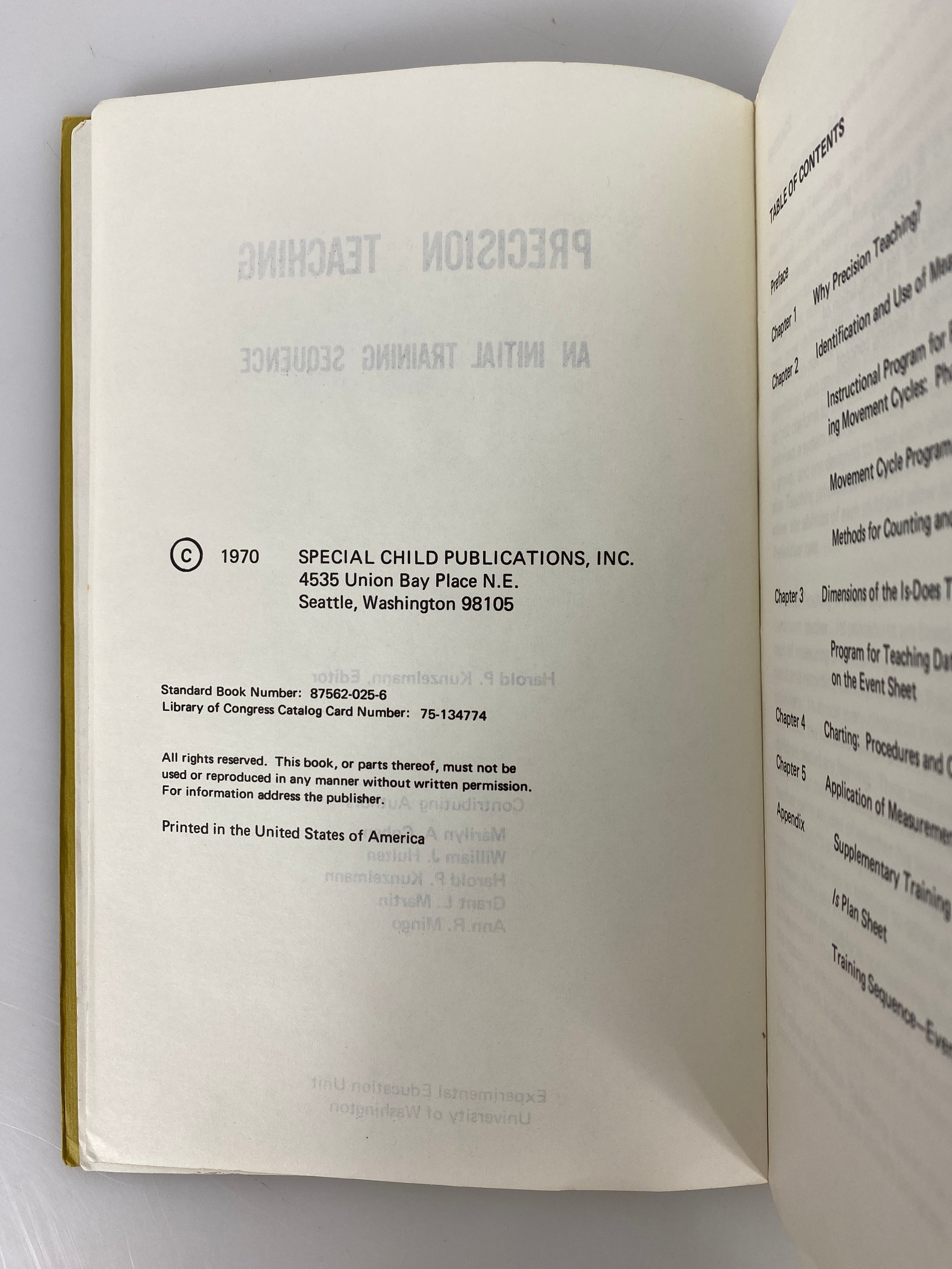 Precision Teaching an Initial Training Sequence by Kunzelmann 1970 SC