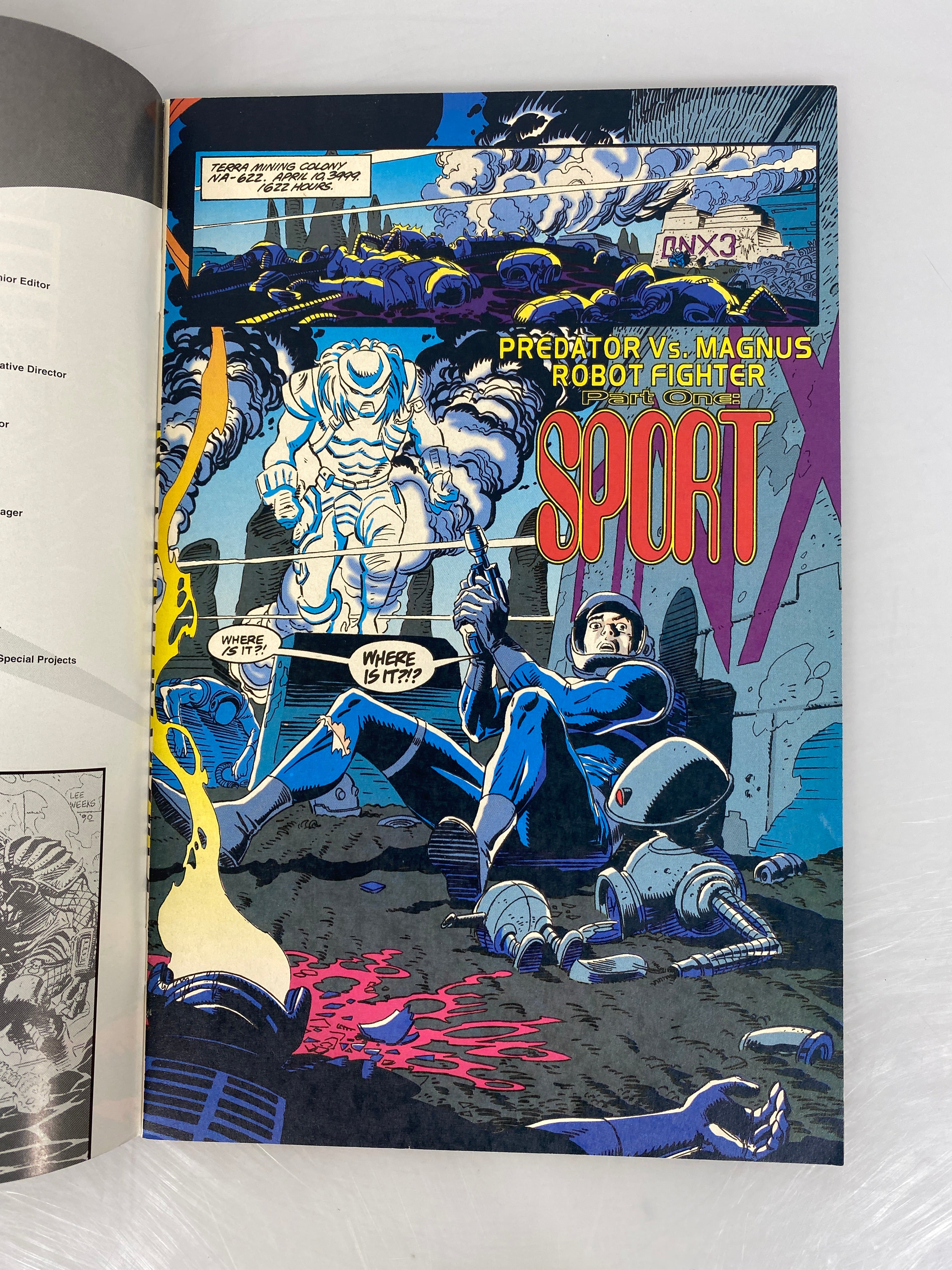Predator VS Robot Fighter Dark Horse Valiant Comic 1992