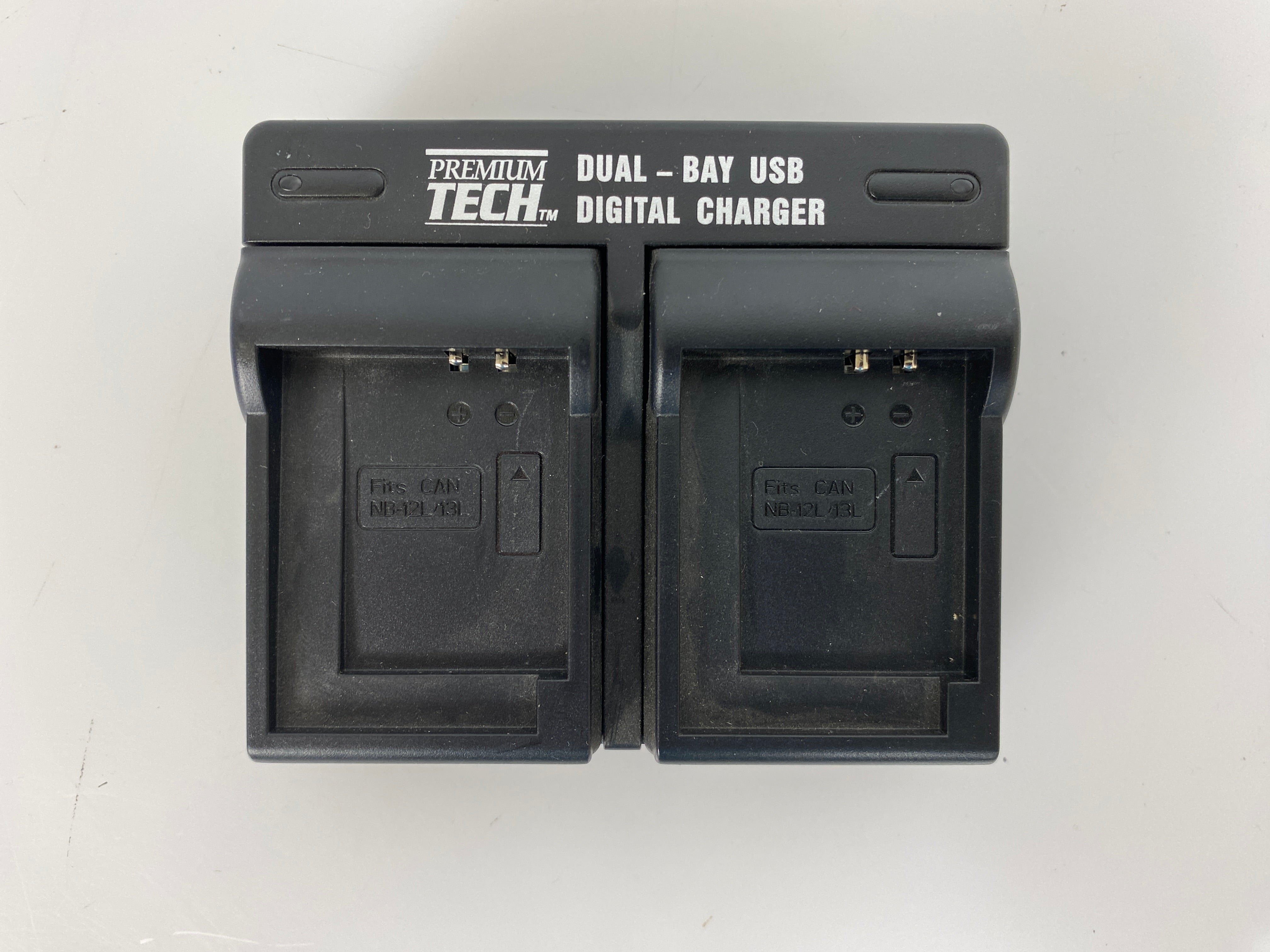 Premium Tech Dual-Bay USB Digital Charger for CAN NB-12L/13L