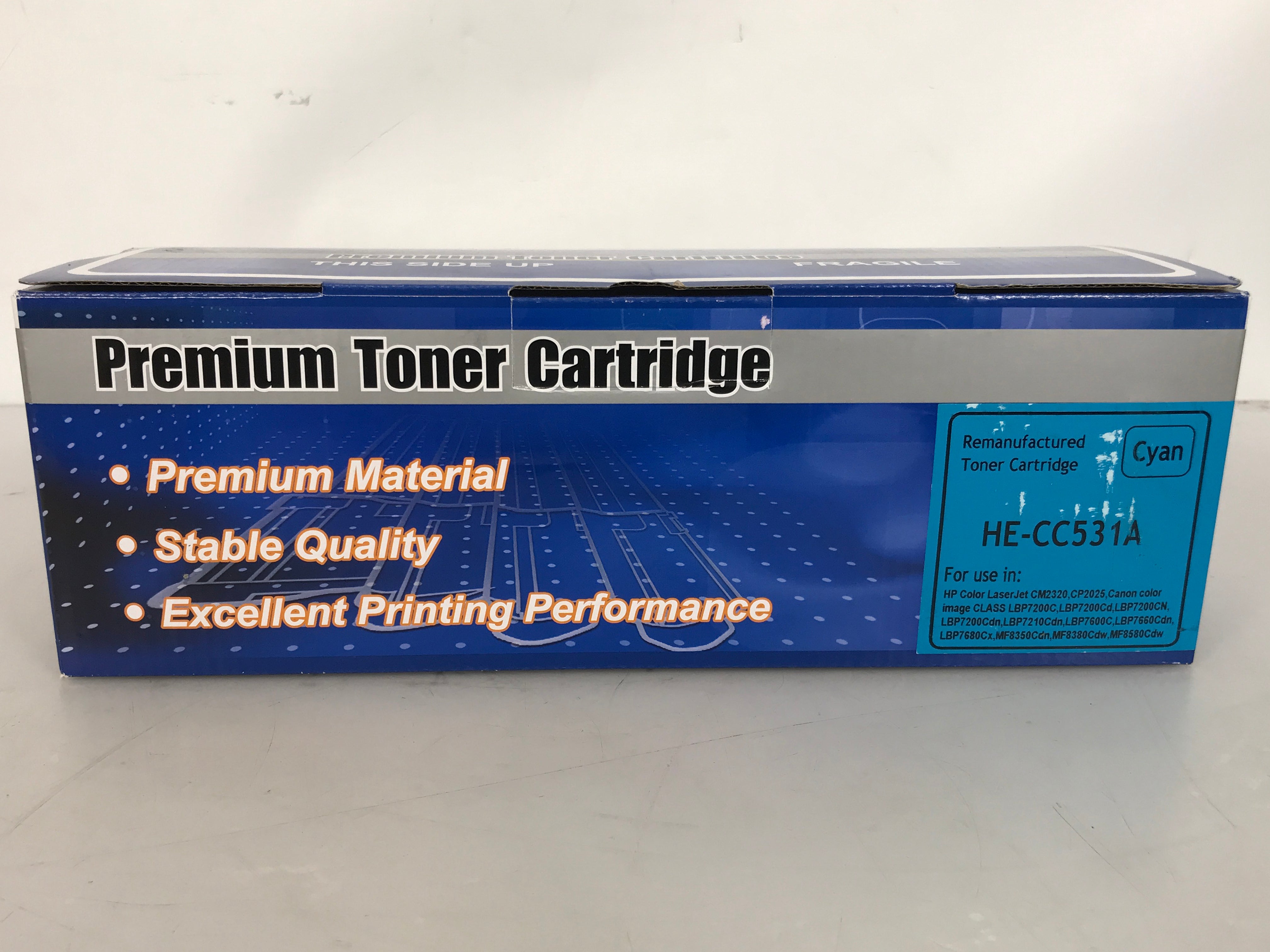 Premium Toner Cartridge HE-CC531A Replacement For CC531A Cyan Toner Cartridge