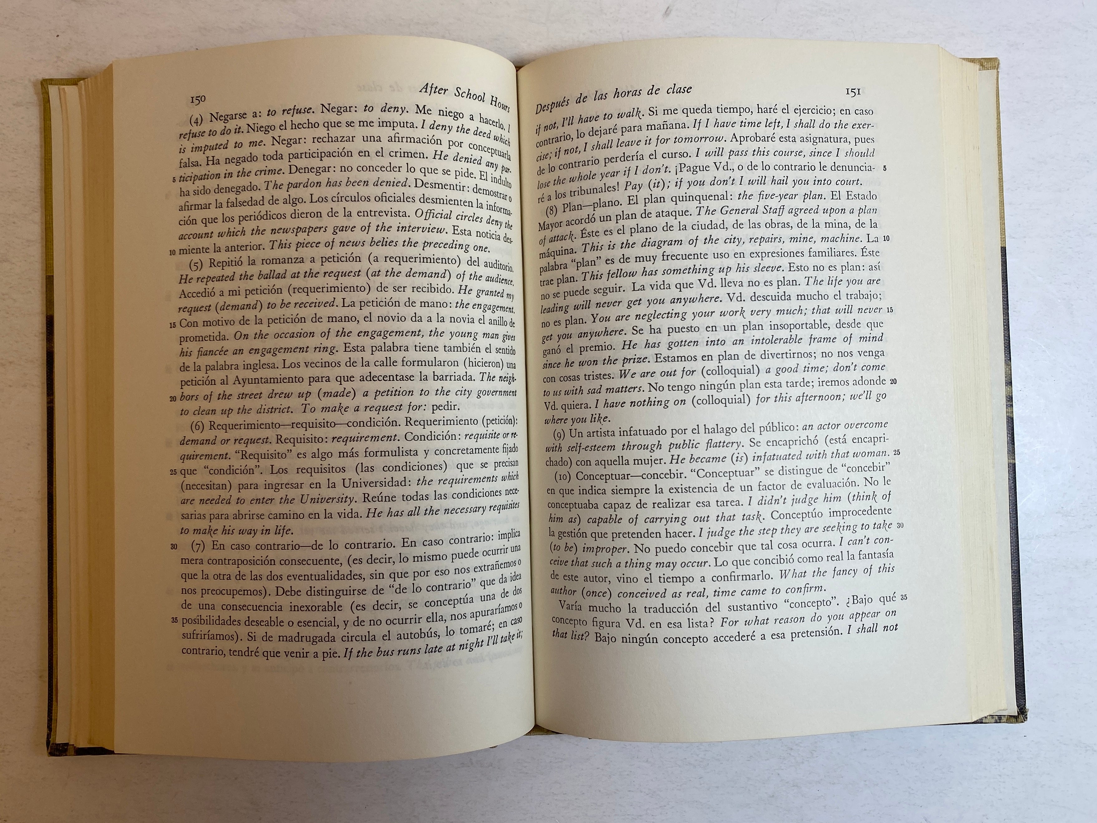Present-Day Spanish by Bernard Levy 1941 Revised Edition Vintage HC