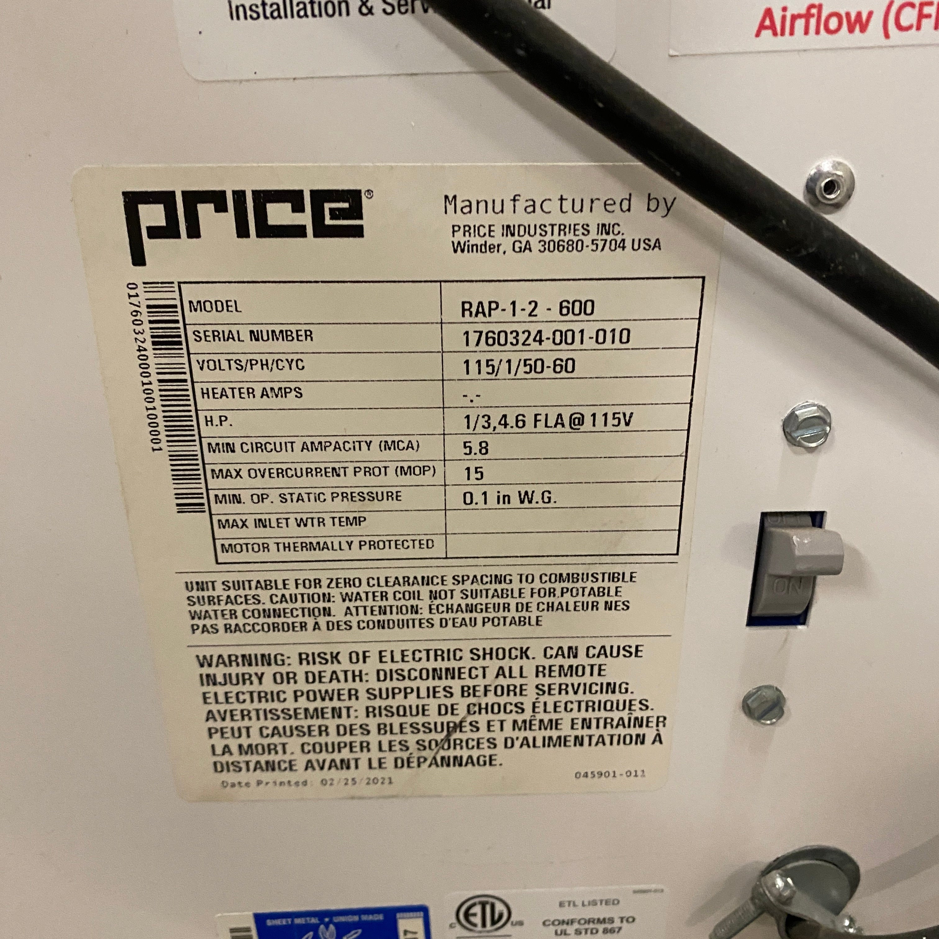 Price #RAP-1-2-600 Short Industrial Air Purifier