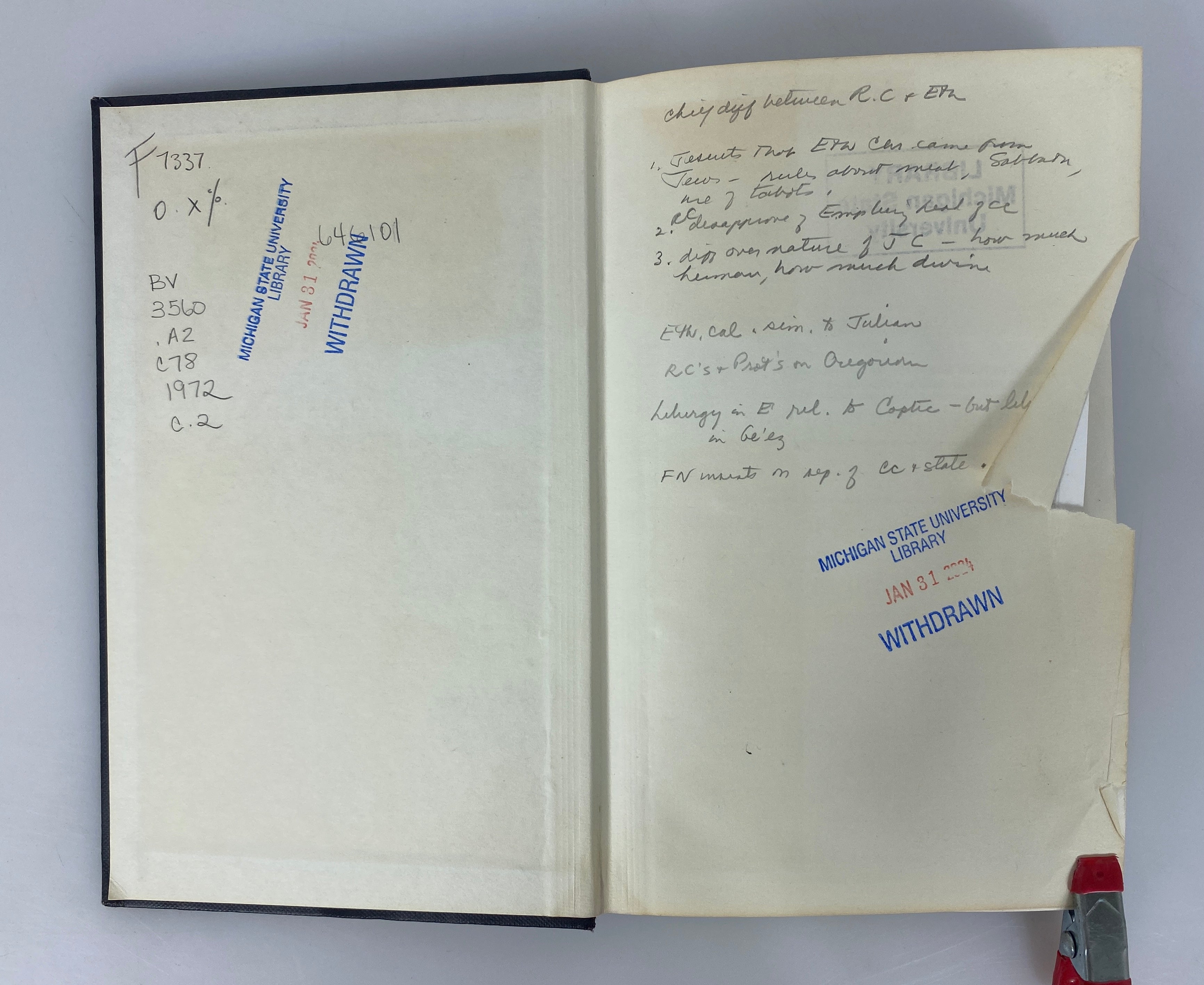 Priests and Politicians by Donald Crummey 1972 Signed Ex-Library HC