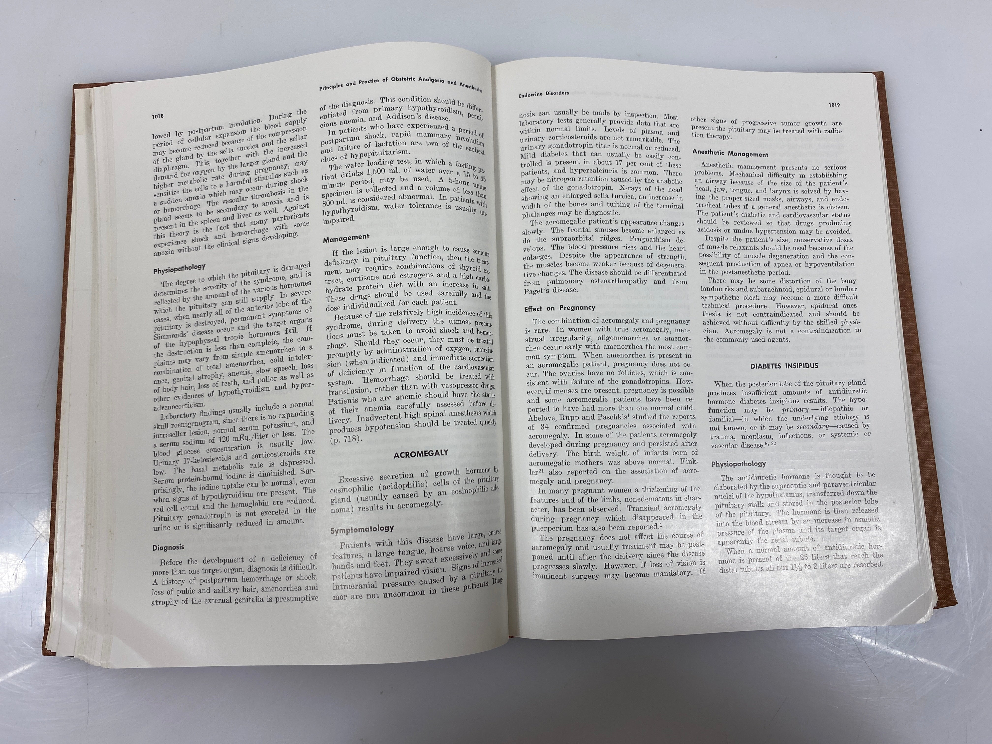 Principles and Practice of Obstetrics Analgesia & Anesthesia Vol. II 1969 HC