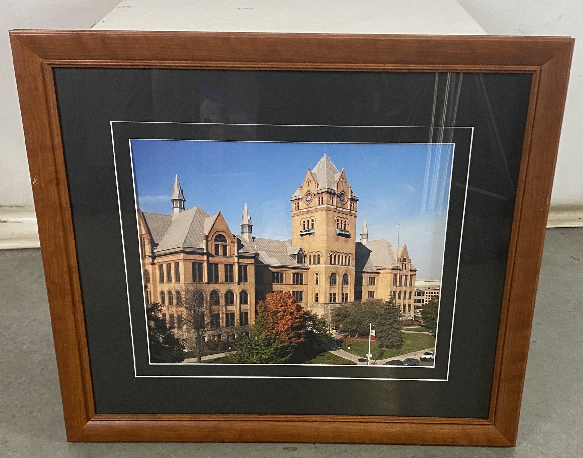 Print Image in Frame of Wayne State University "Old Main" Building