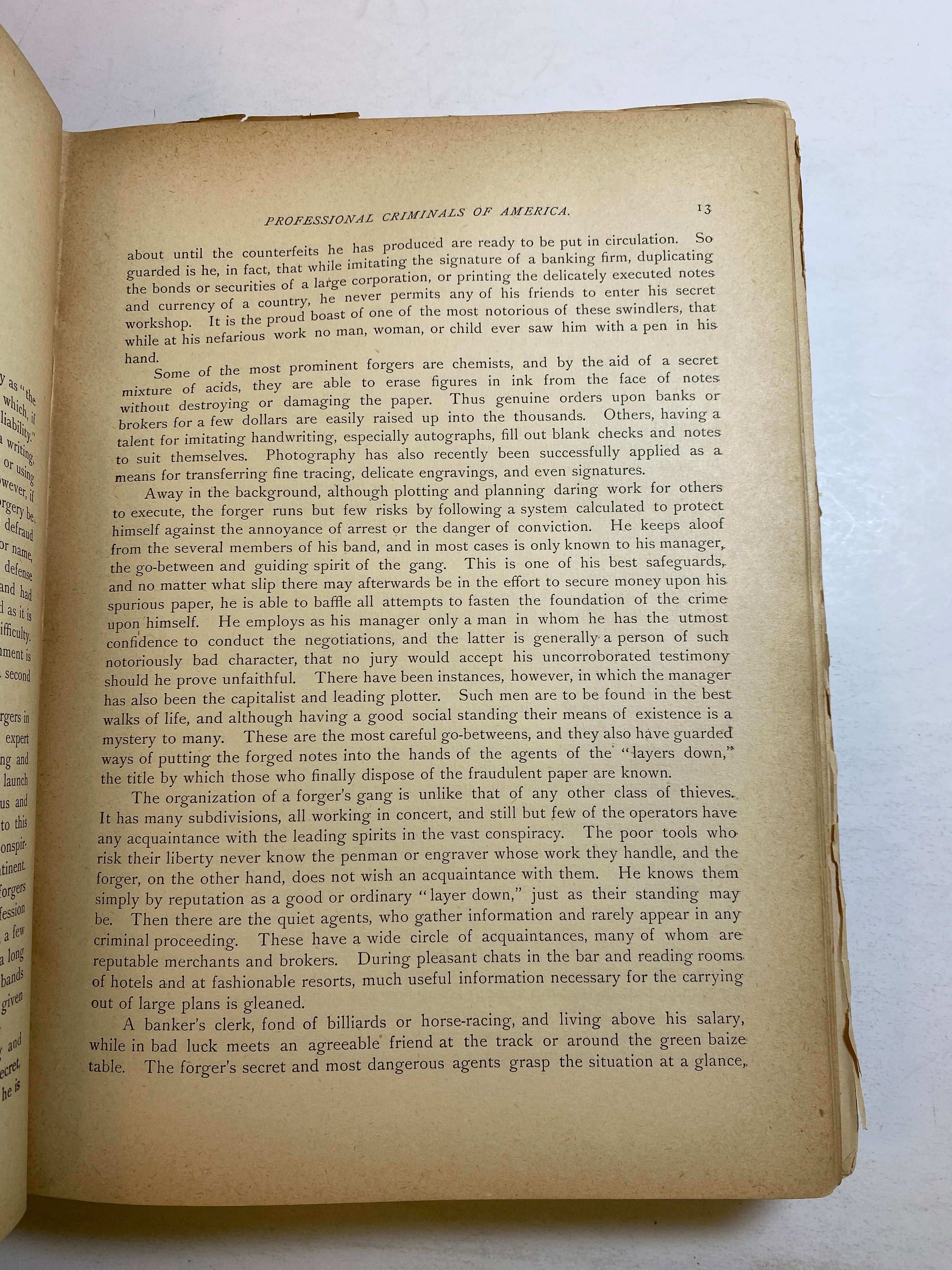 Professional Criminals of America Inspector Byrnes HC Antique 1886 *First Edition*