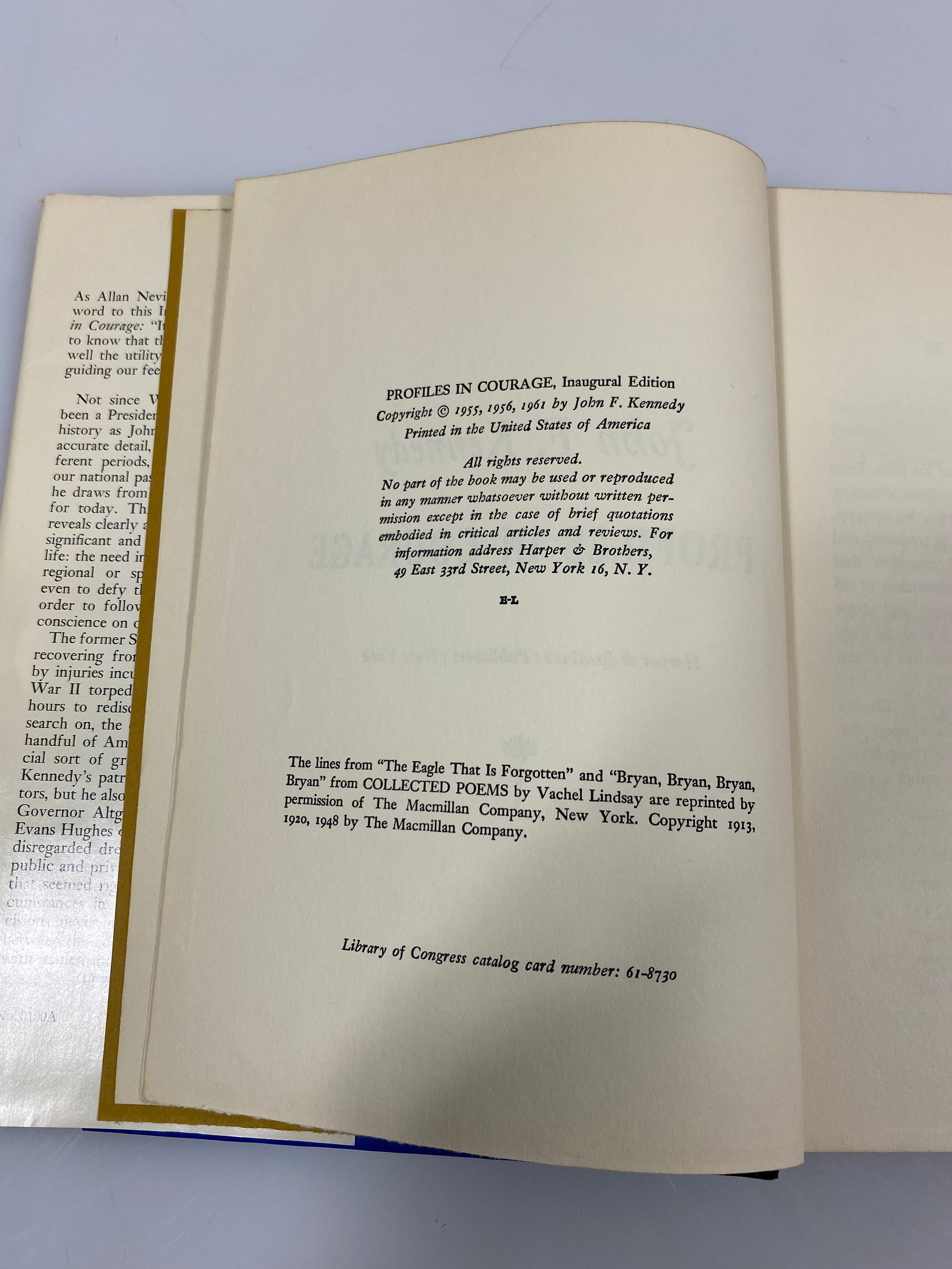 Profiles in Courage by John F. Kennedy 1961 HCDJ