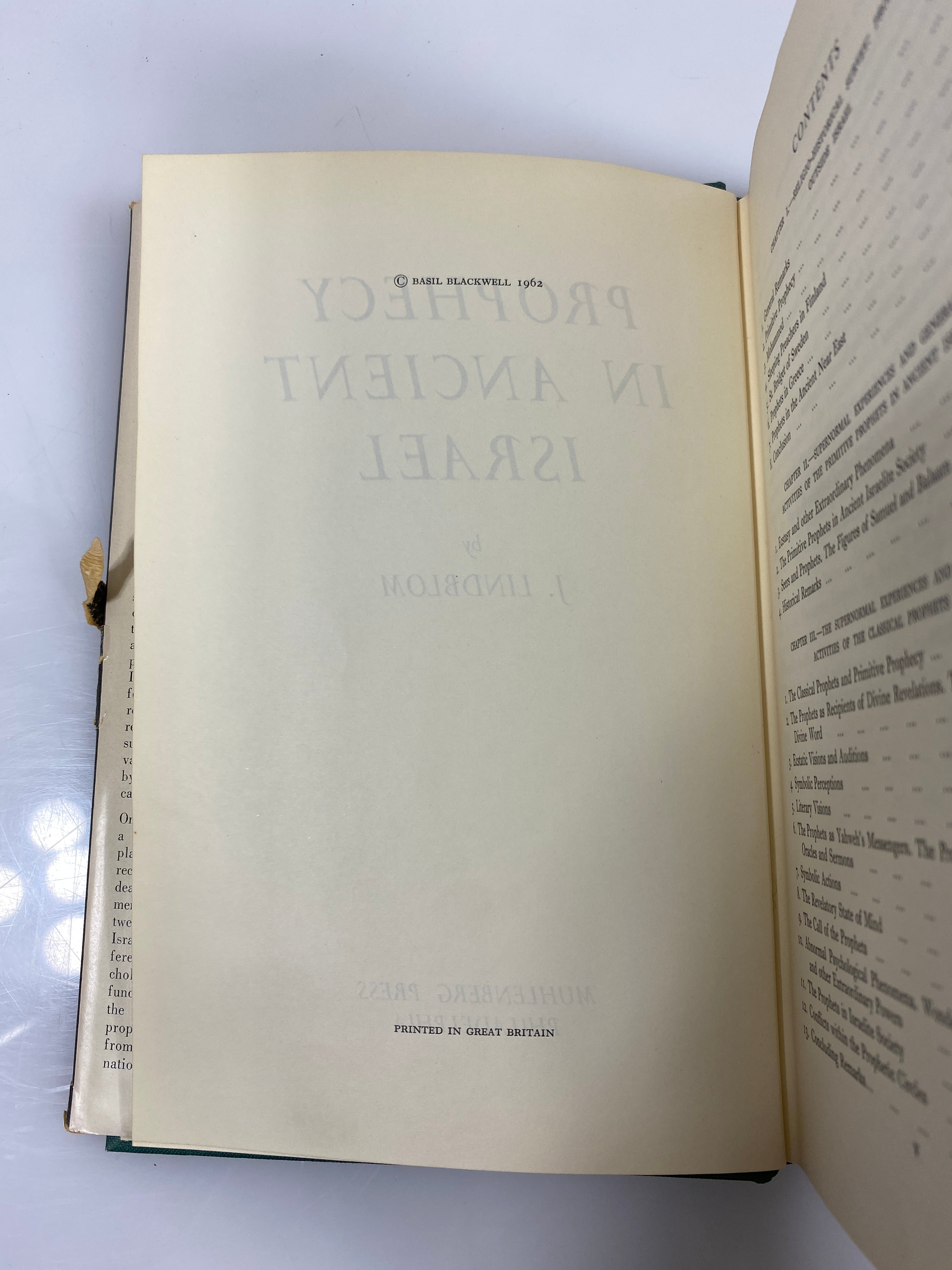 Prophecy in Ancient Israel by Lindblom 1962 HCDJ