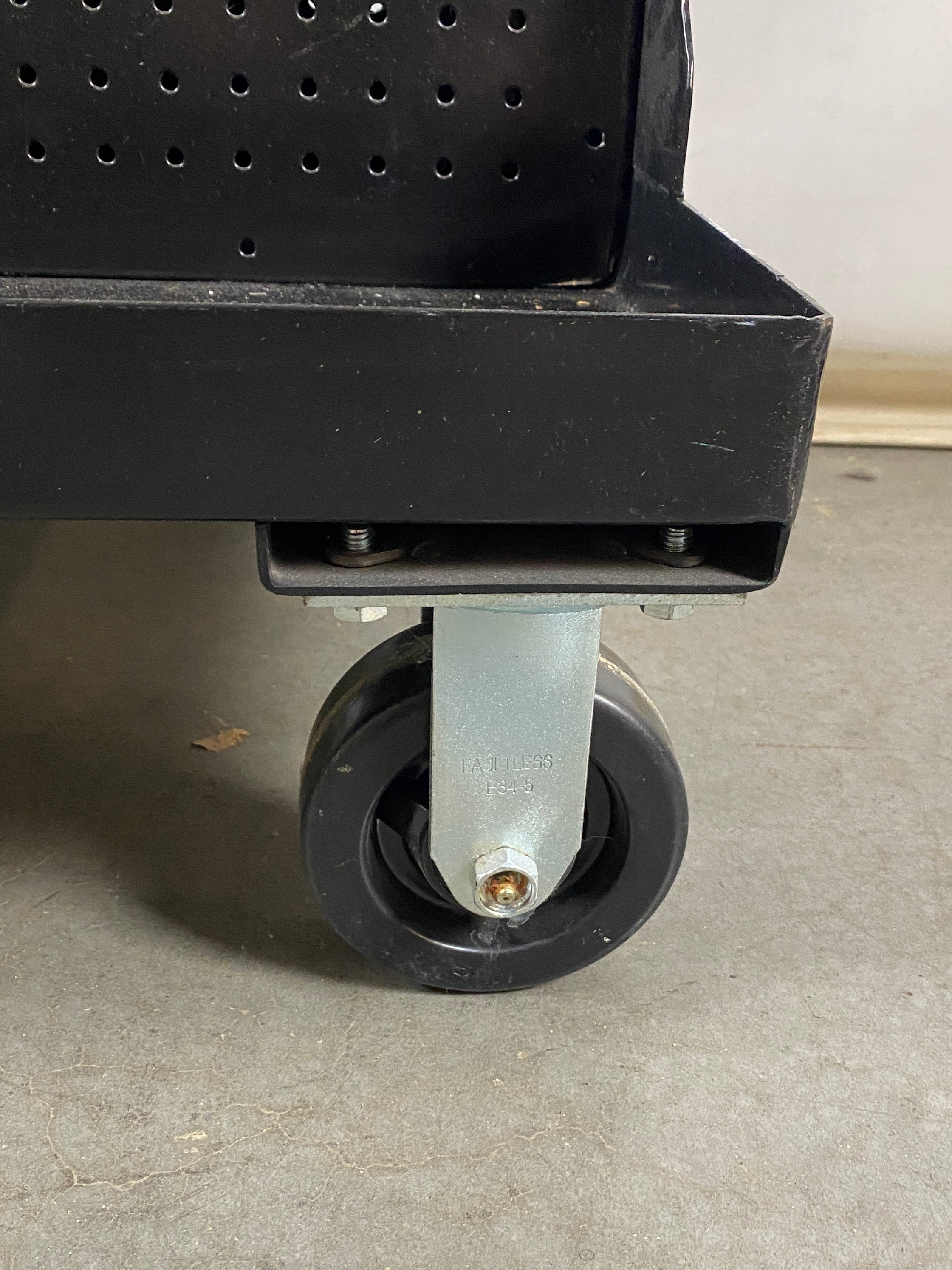 Pucel Pegboard Cart With Bin And Hooks