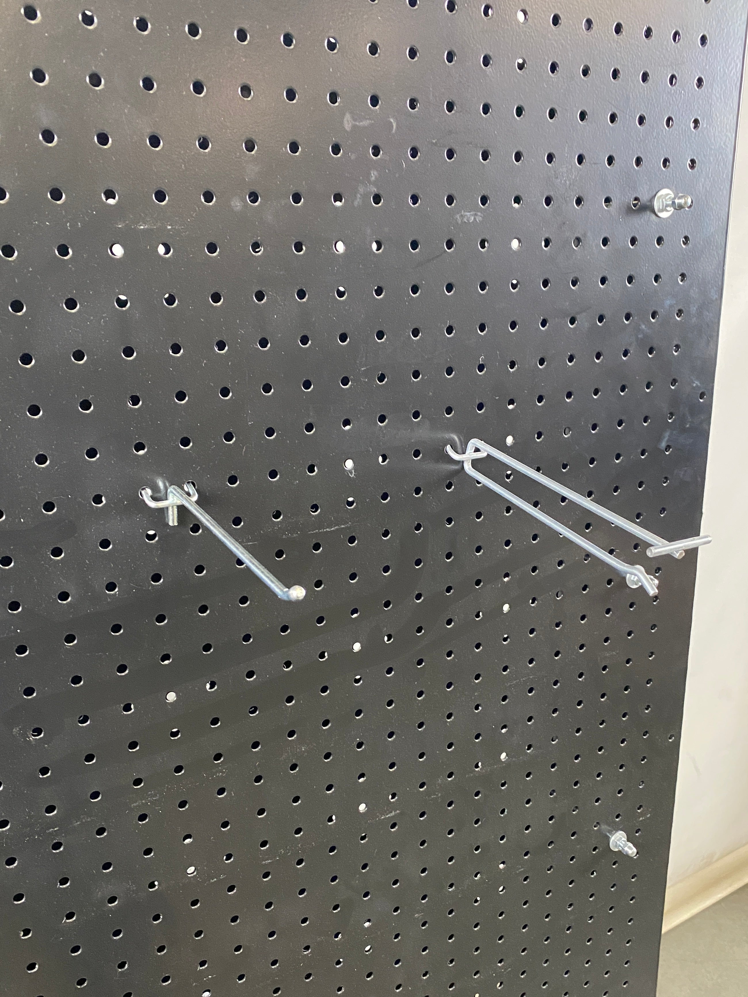 Pucel Pegboard Cart With Bin And Hooks