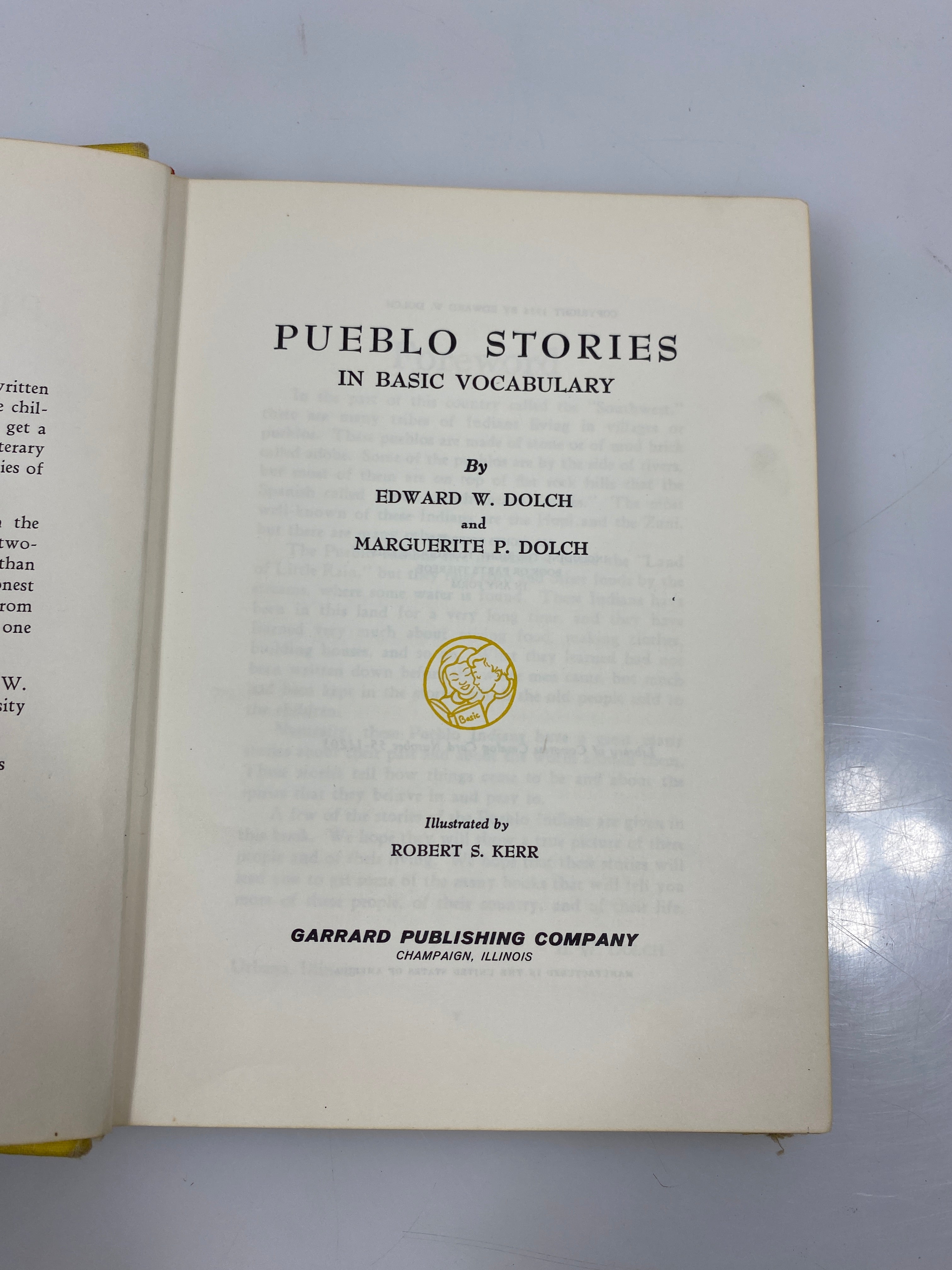 Pueblo Stories in Basic Vocabulary by Dolch/Dolch 1956 Ex-library HC