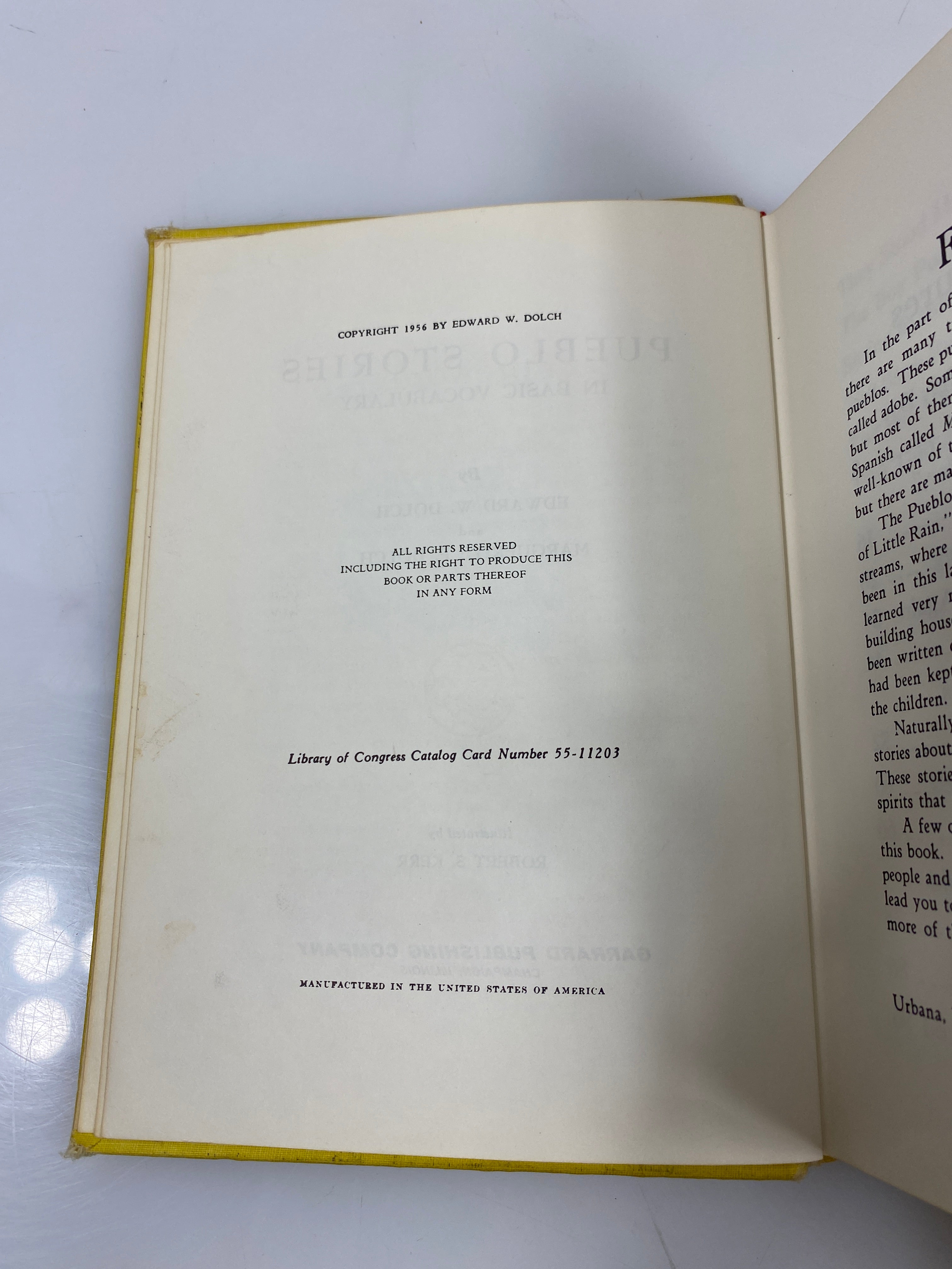 Pueblo Stories in Basic Vocabulary by Dolch/Dolch 1956 Ex-library HC