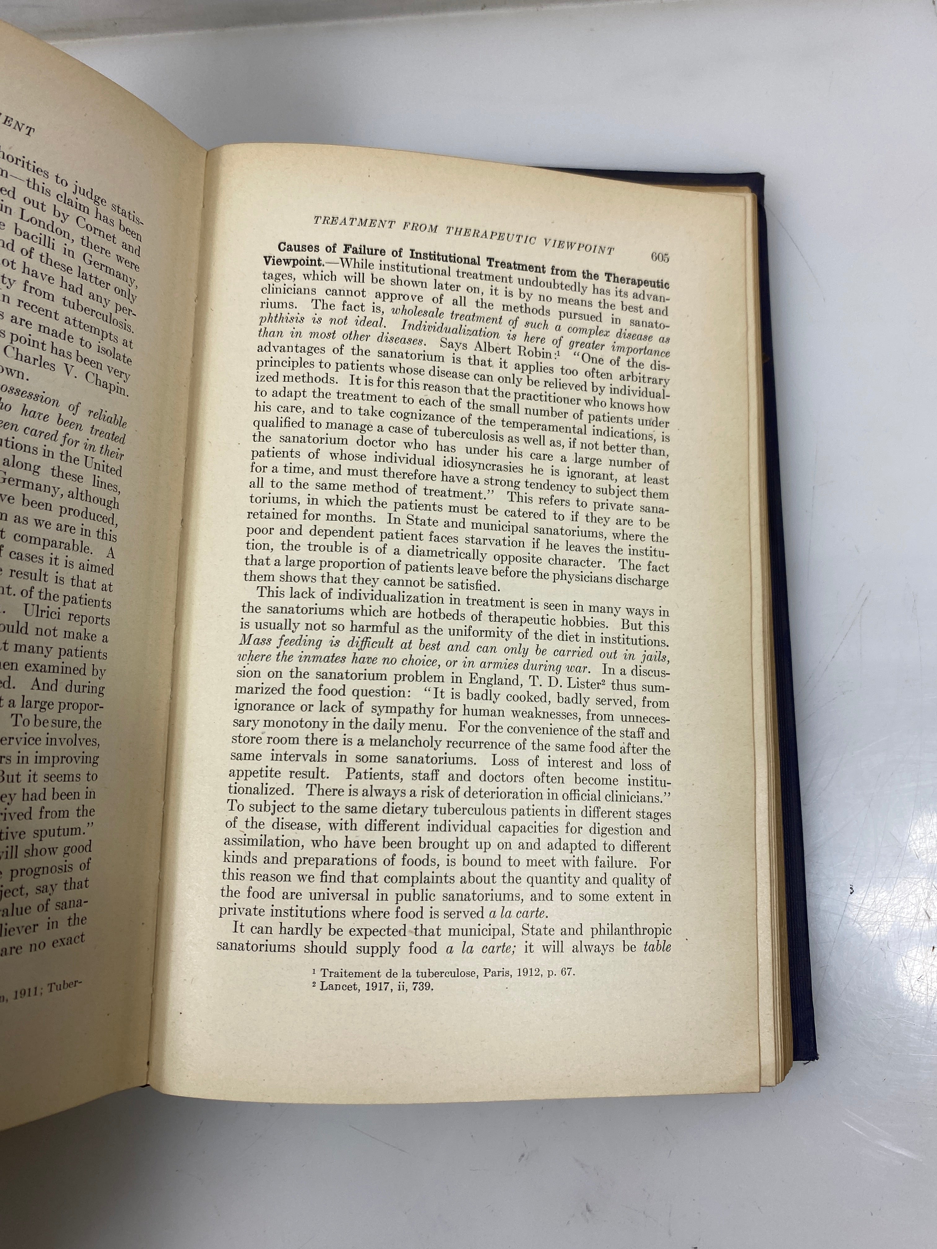 Pulmonary Tuberculosis by Fishberg 2nd Ed. Ex-library 1919 HC