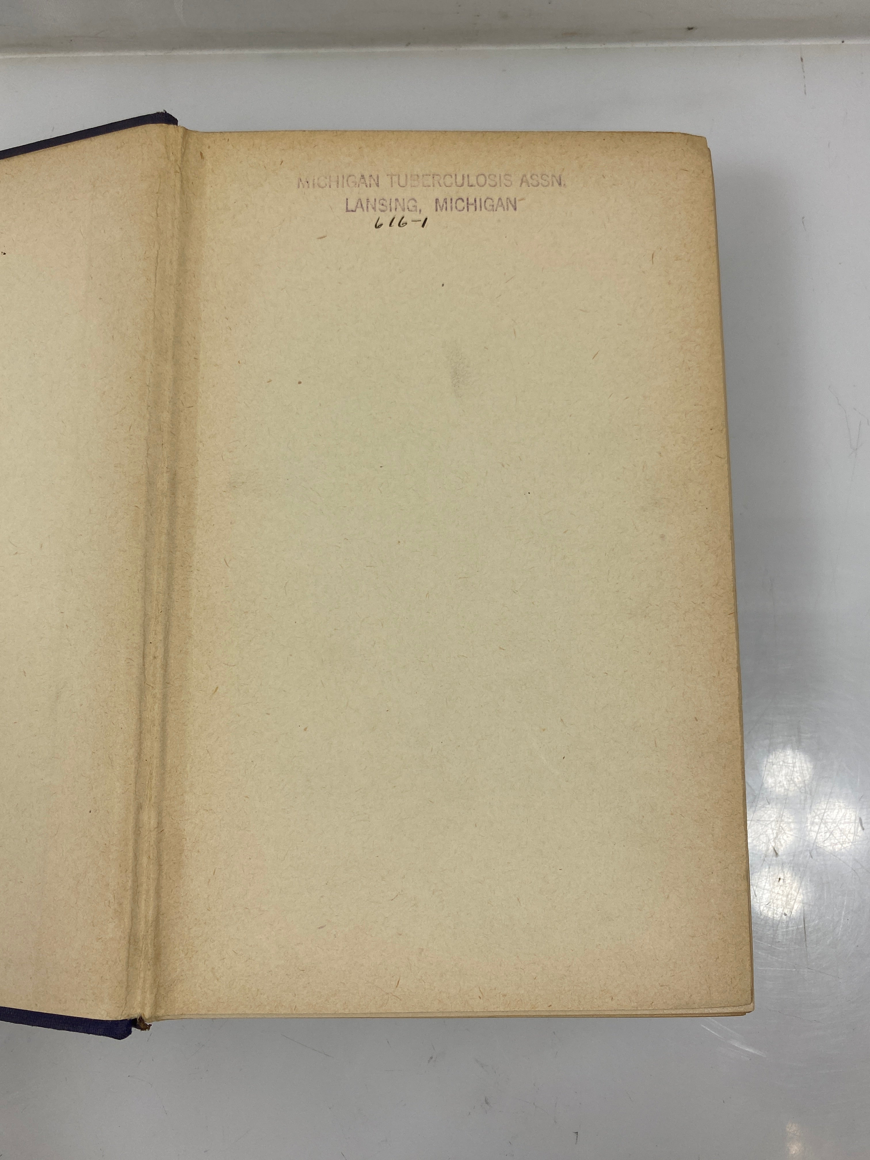 Pulmonary Tuberculosis by Fishberg 2nd Ed. Ex-library 1919 HC