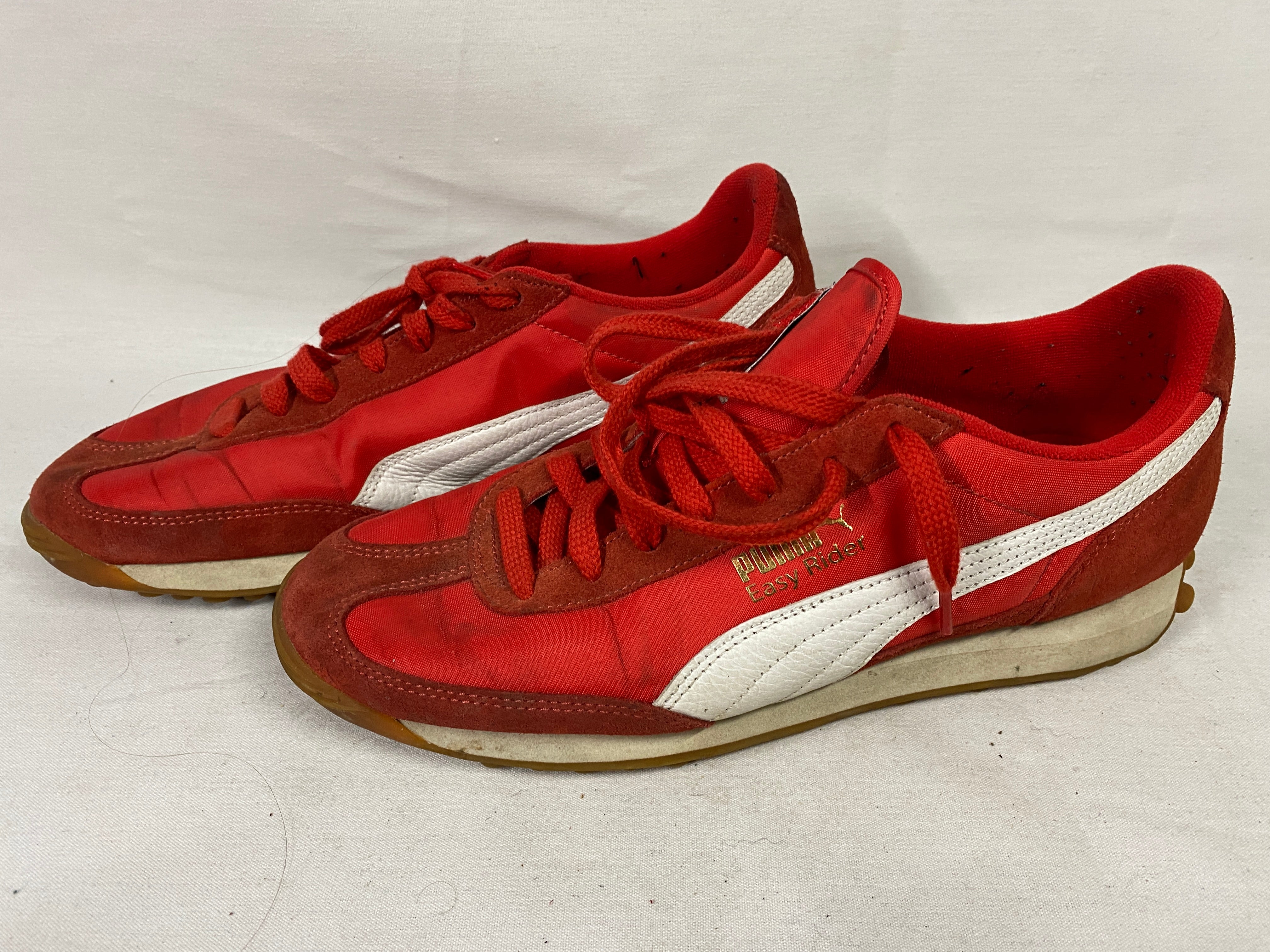 Puma Easy Rider Vintage Red Suede Sneakers Men's Size 10.5