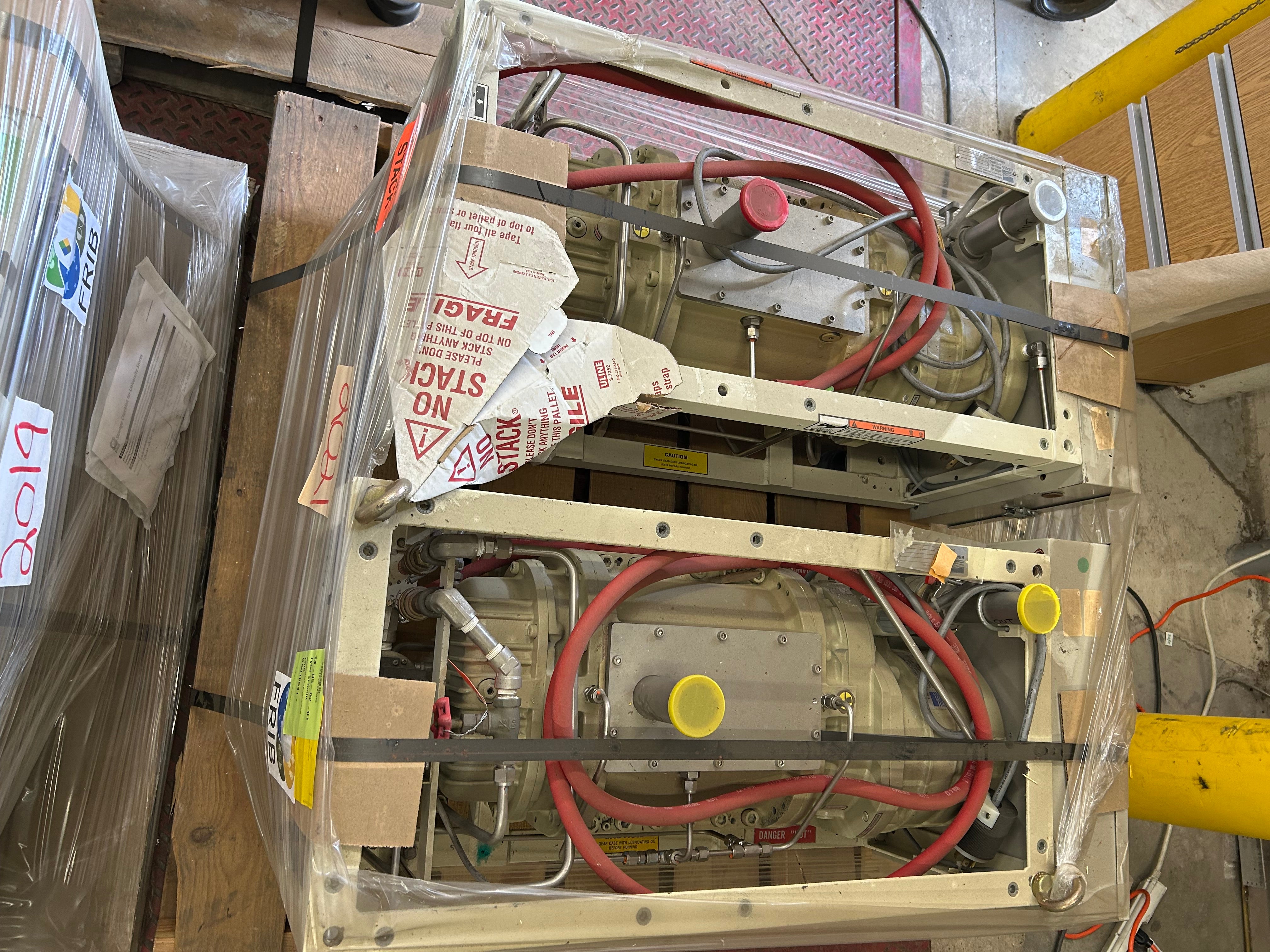 Lot of 6 untusted vacuum pumps - 2,700lbs