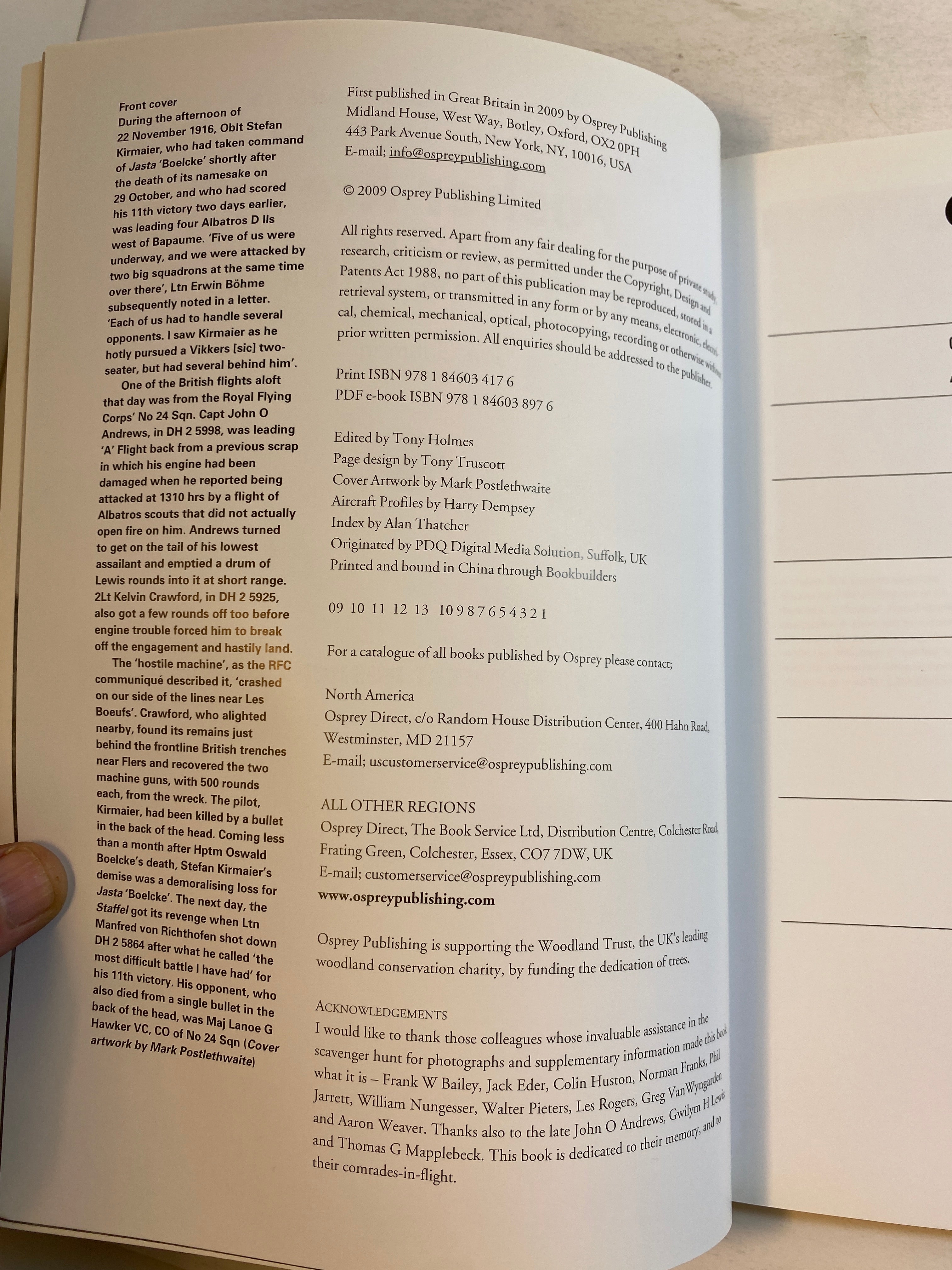 Pusher Aces of World War 1 Osprey #88 2009