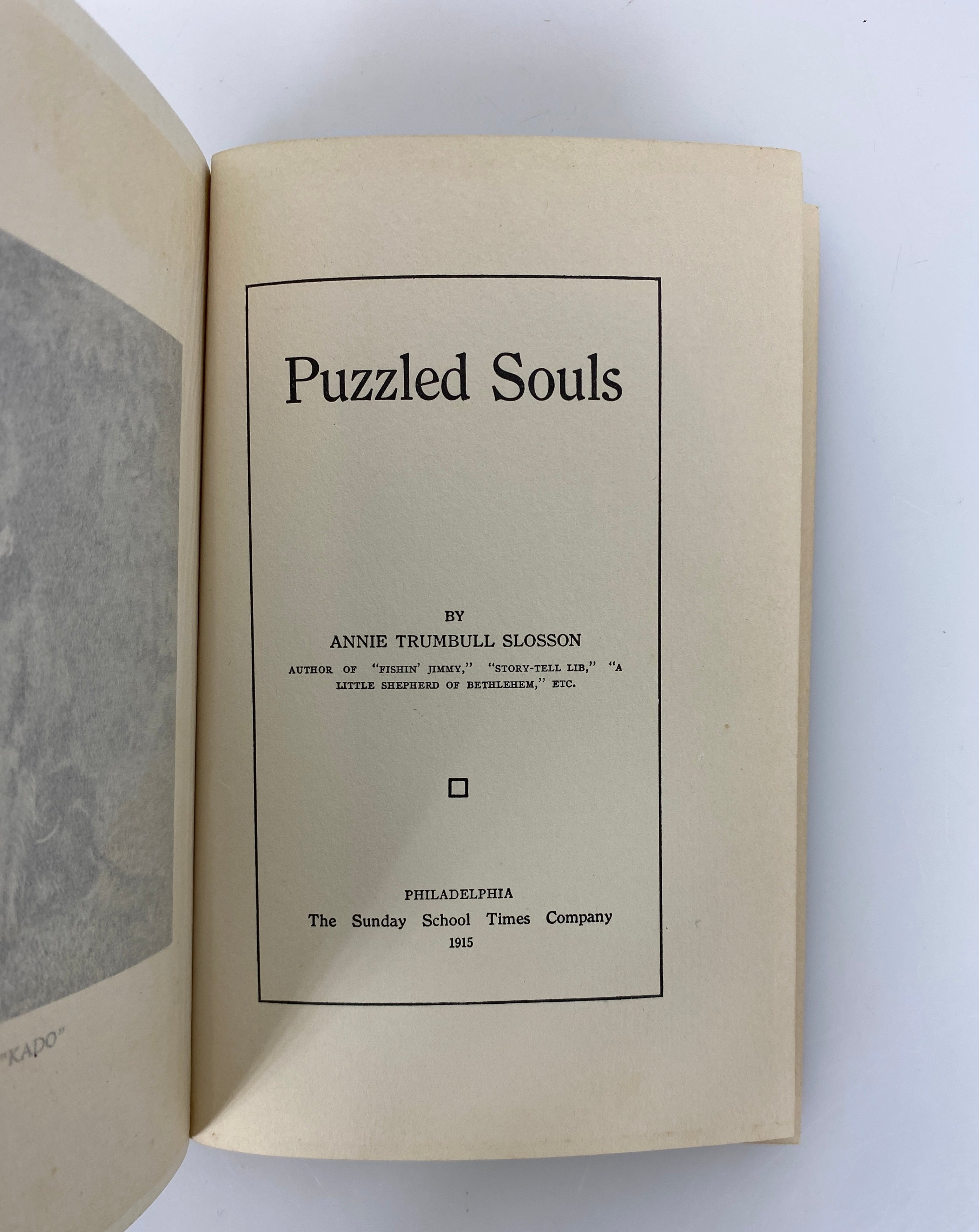Puzzled Souls by Annie Trumbull Slosson 1915 Rare Antique HC