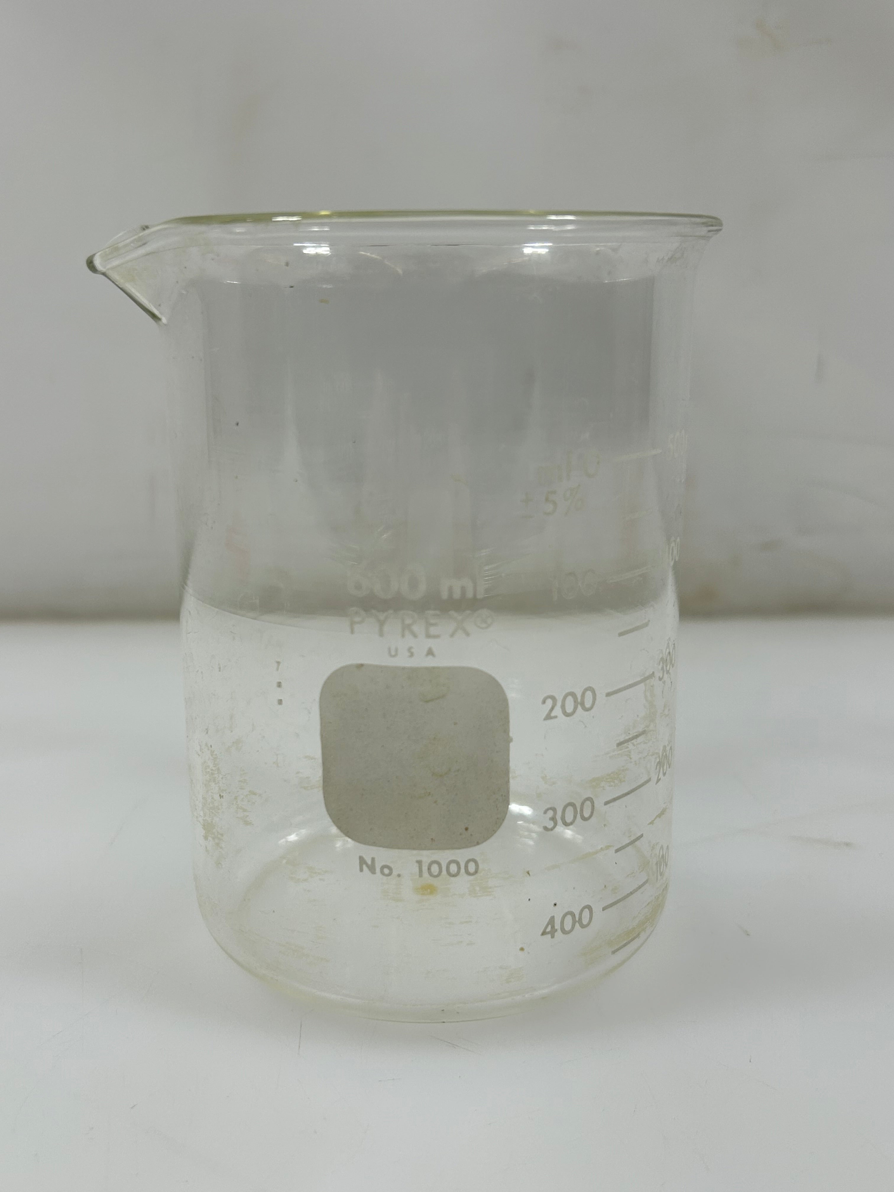 Pyrex 600mL Low Form Griffin Beaker